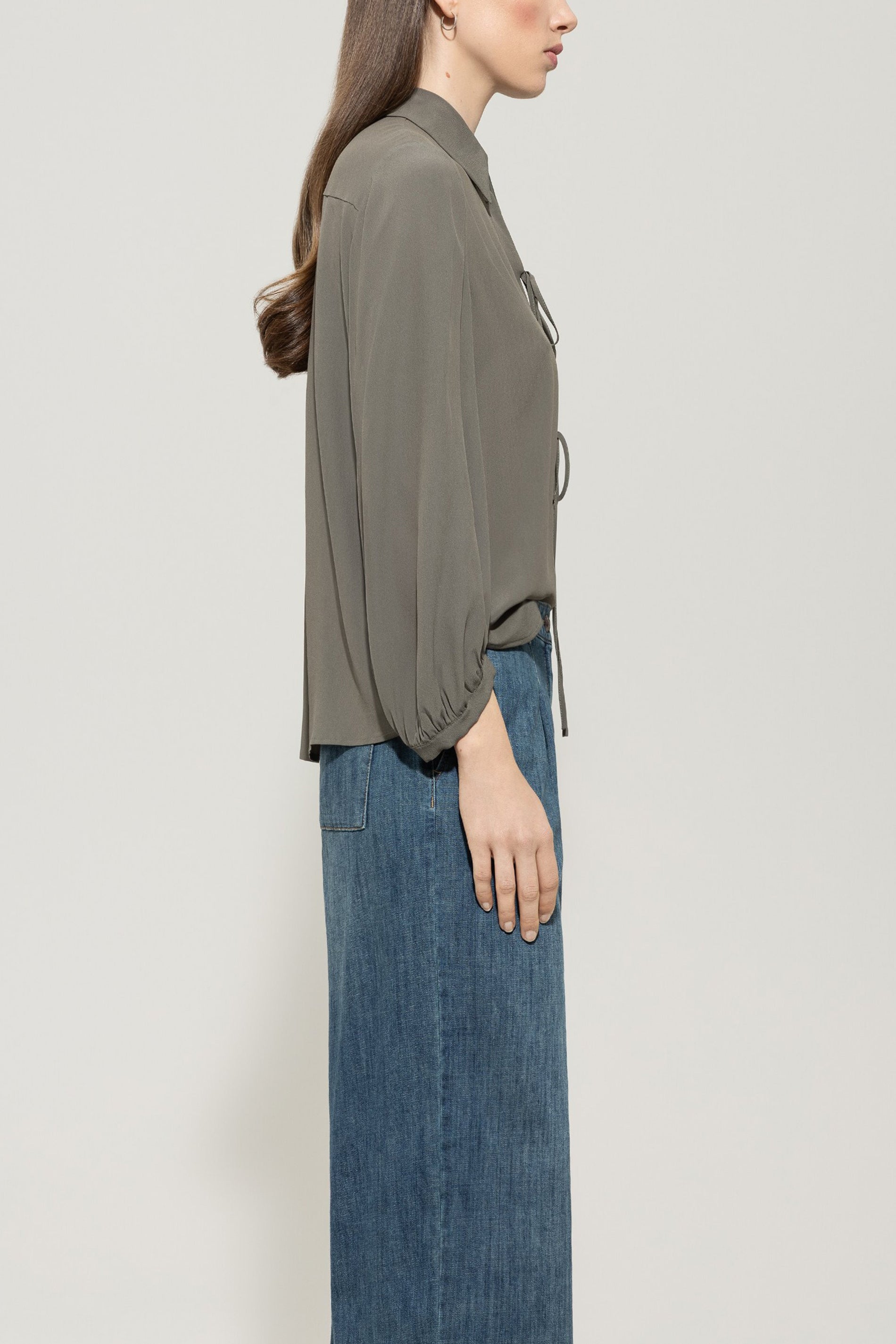 Bluse aus Seiden-Mix