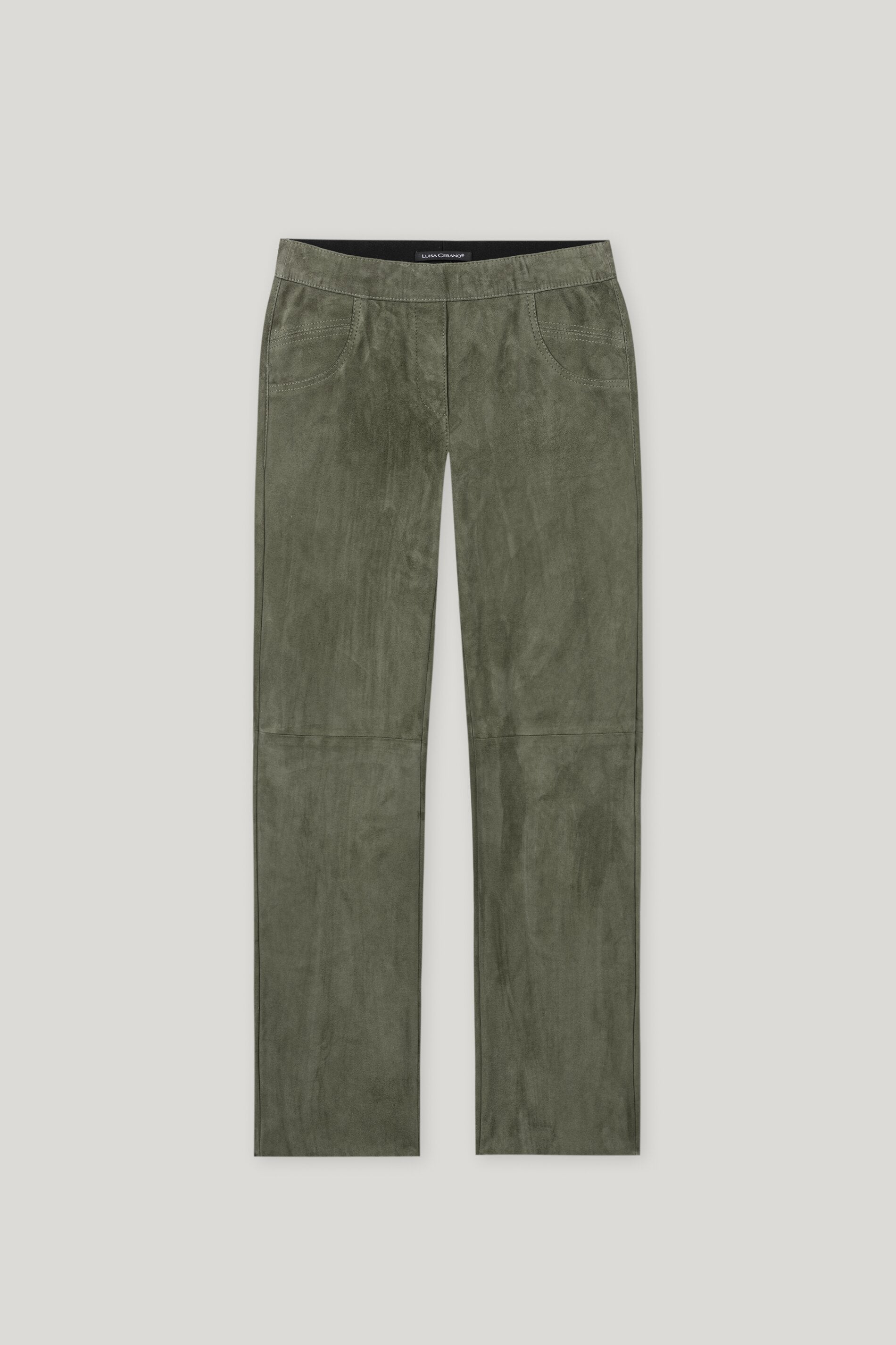 Veloursleder-Babyflare-Pants