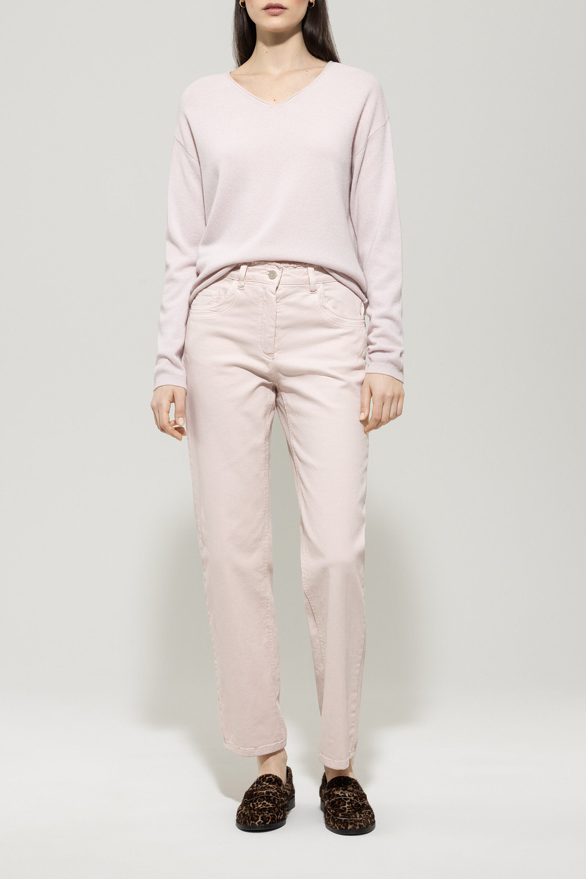 V-Pullover aus Kaschmir-Mix