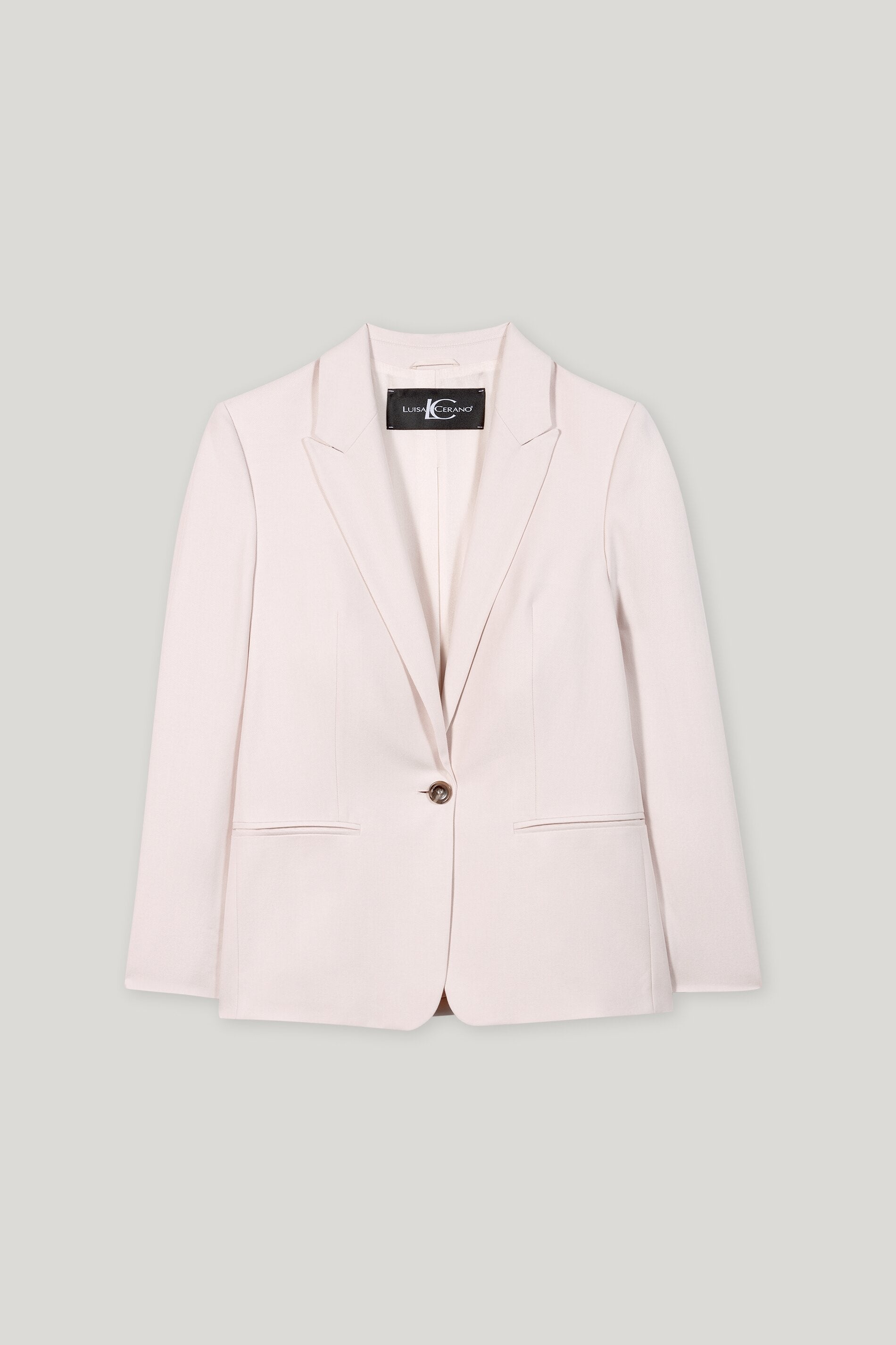 Gabardine-Ein-Knopf-Blazer