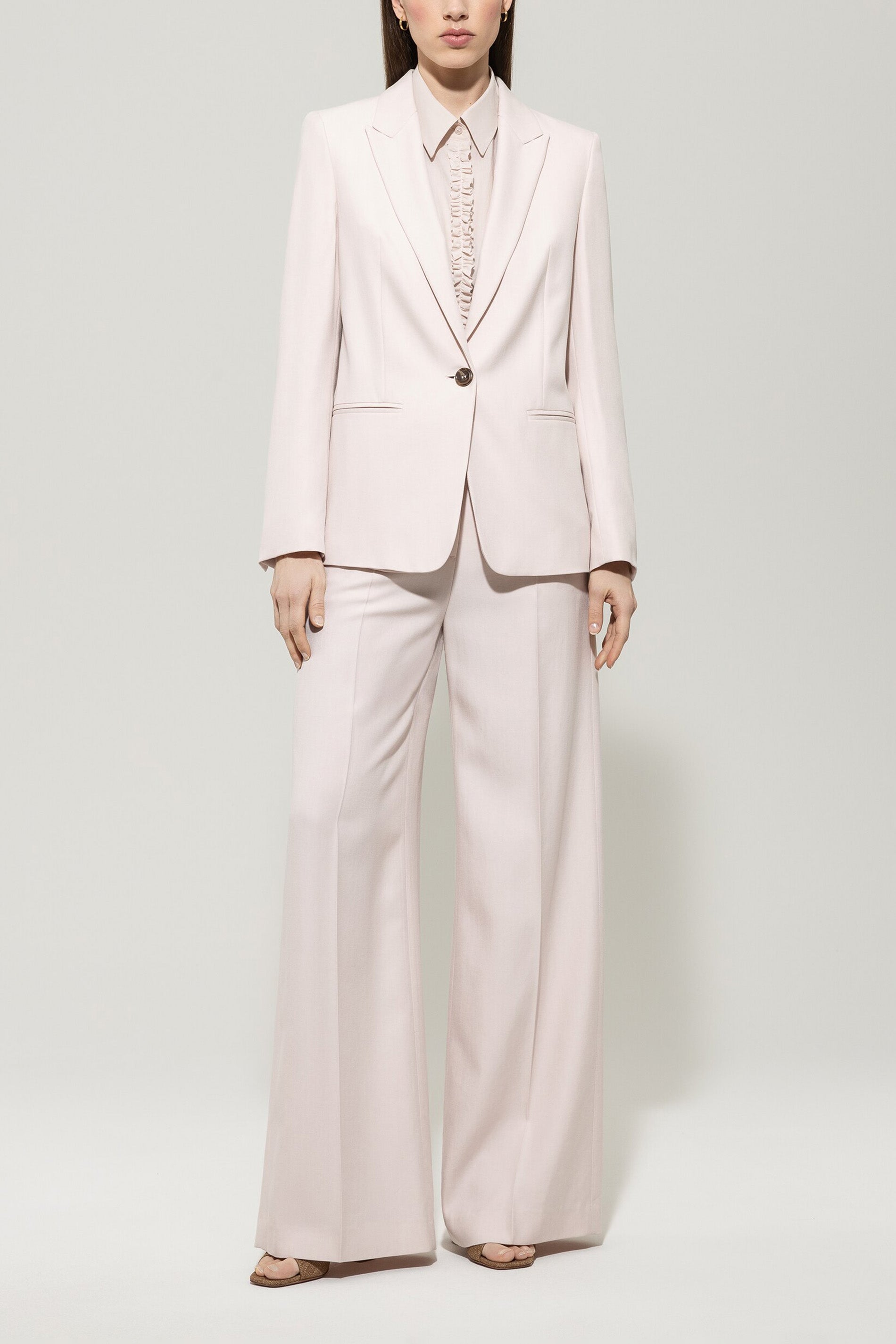 Gabardine-Ein-Knopf-Blazer