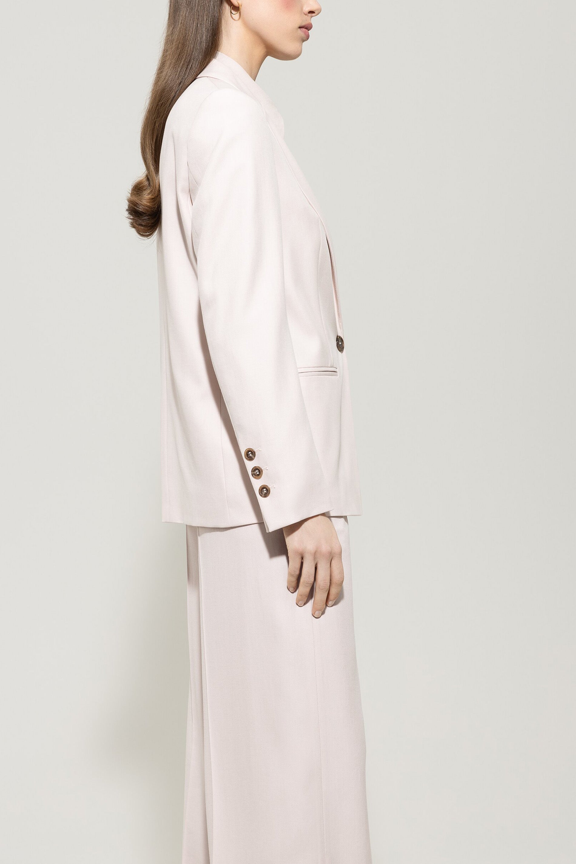 Gabardine-Ein-Knopf-Blazer