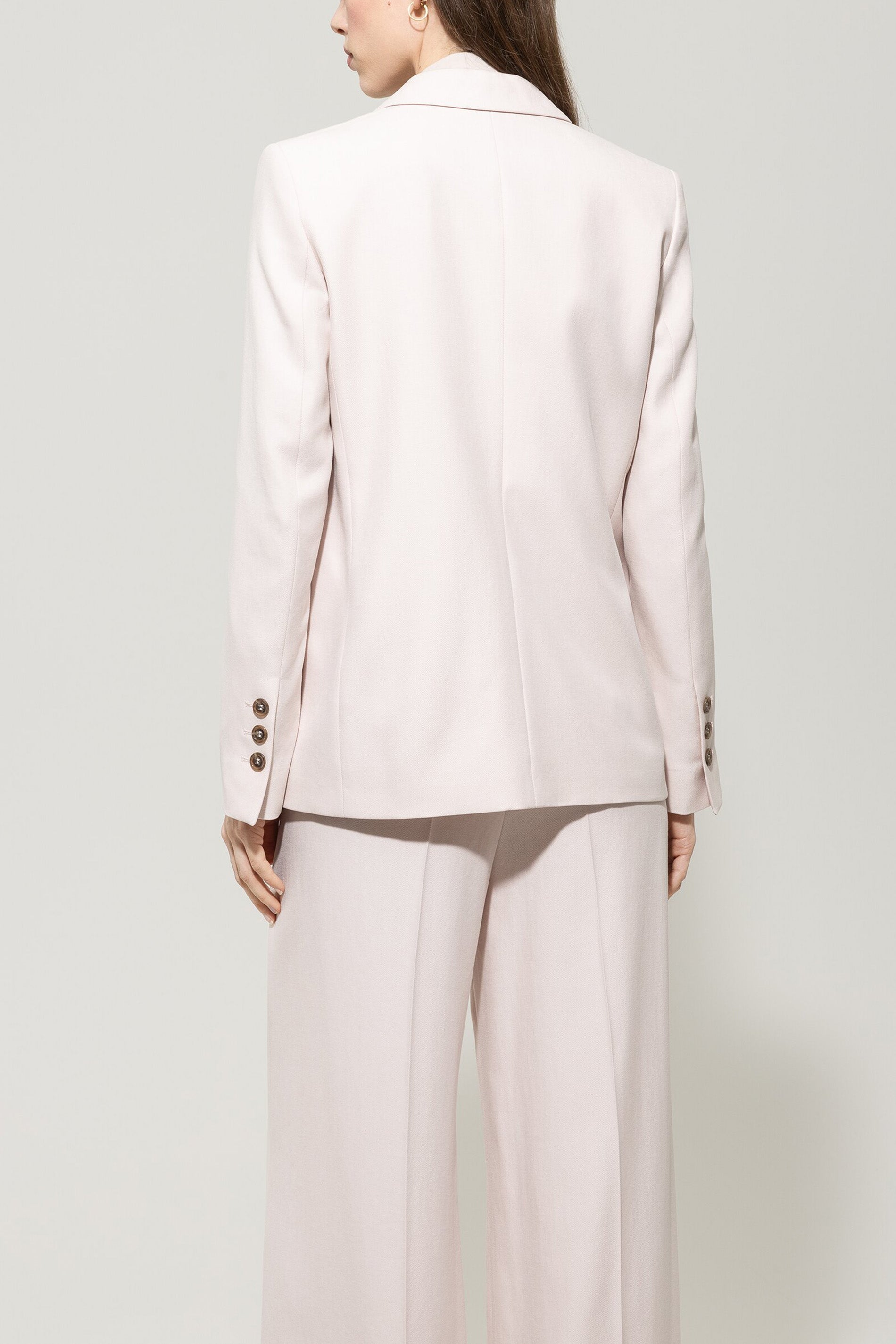 Gabardine-Ein-Knopf-Blazer
