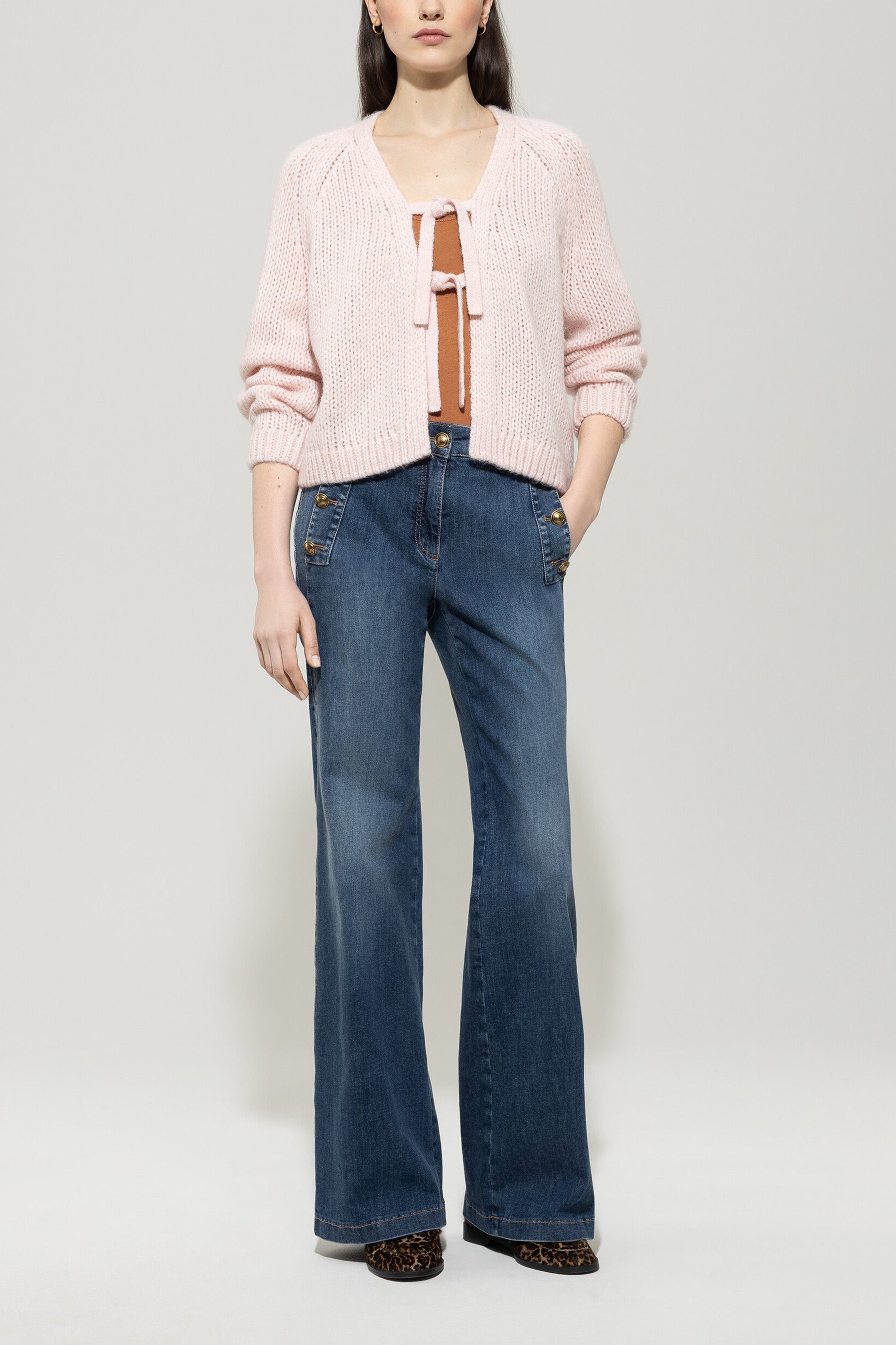 Cardigan mit Schleifendetails