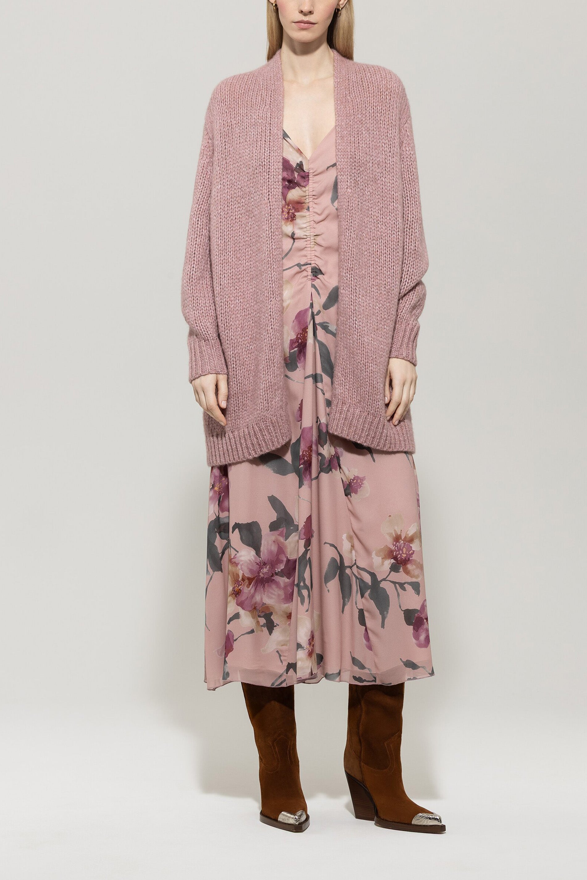 Long-Cardigan mit Open-Front