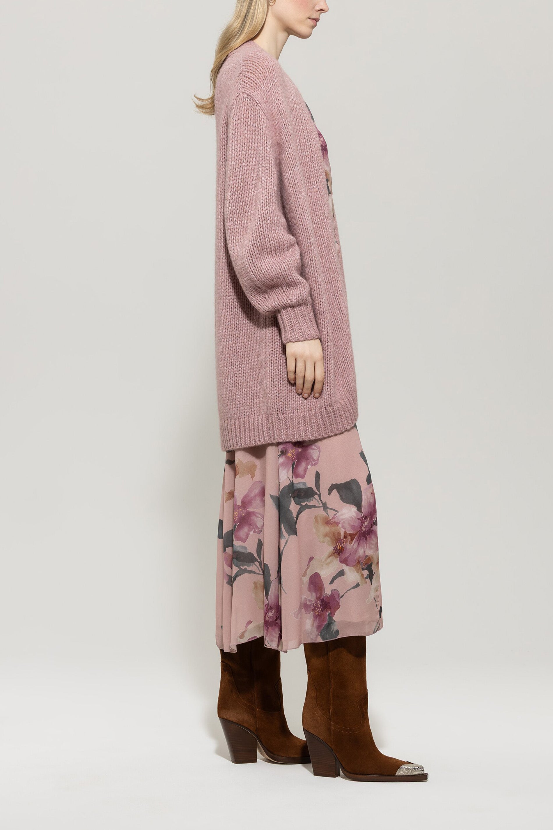 Long-Cardigan mit Open-Front