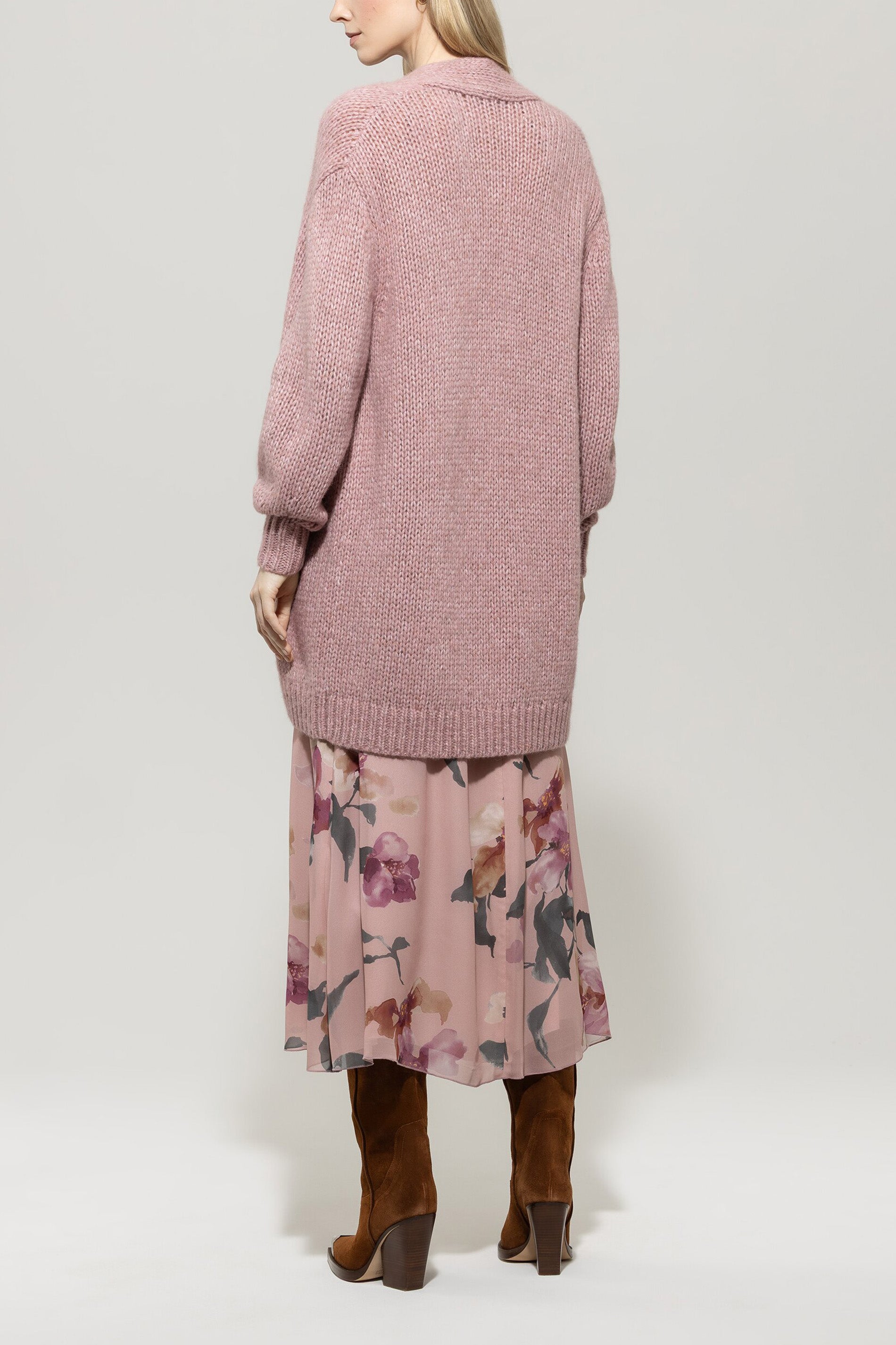 Long-Cardigan mit Open-Front