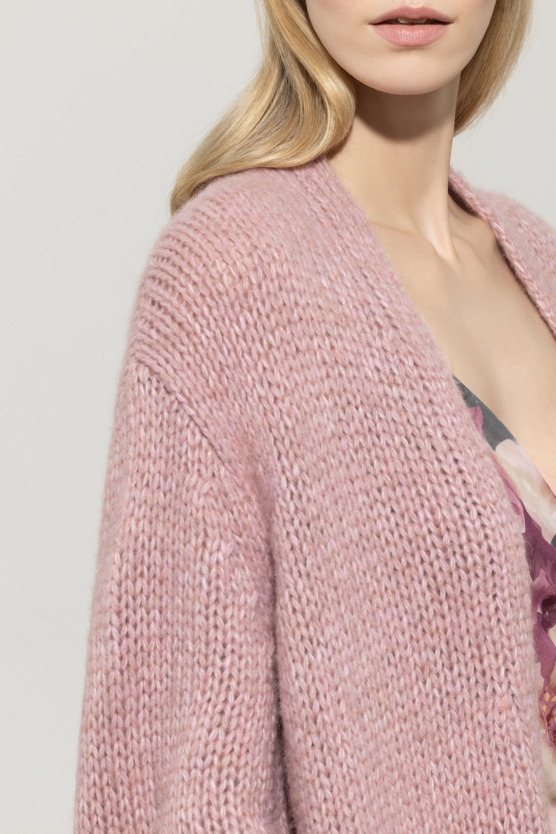 Long-Cardigan mit Open-Front