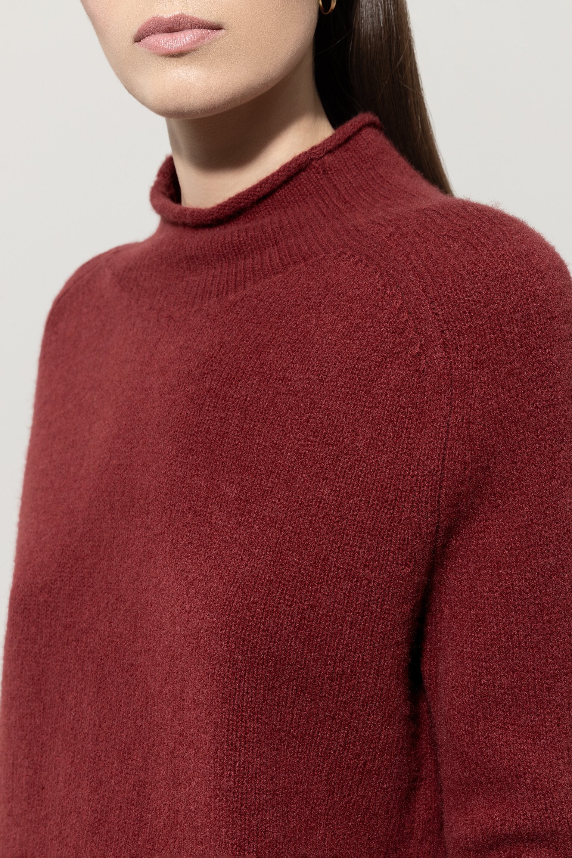 Halbarm-Pulli aus Kaschmir-Mix