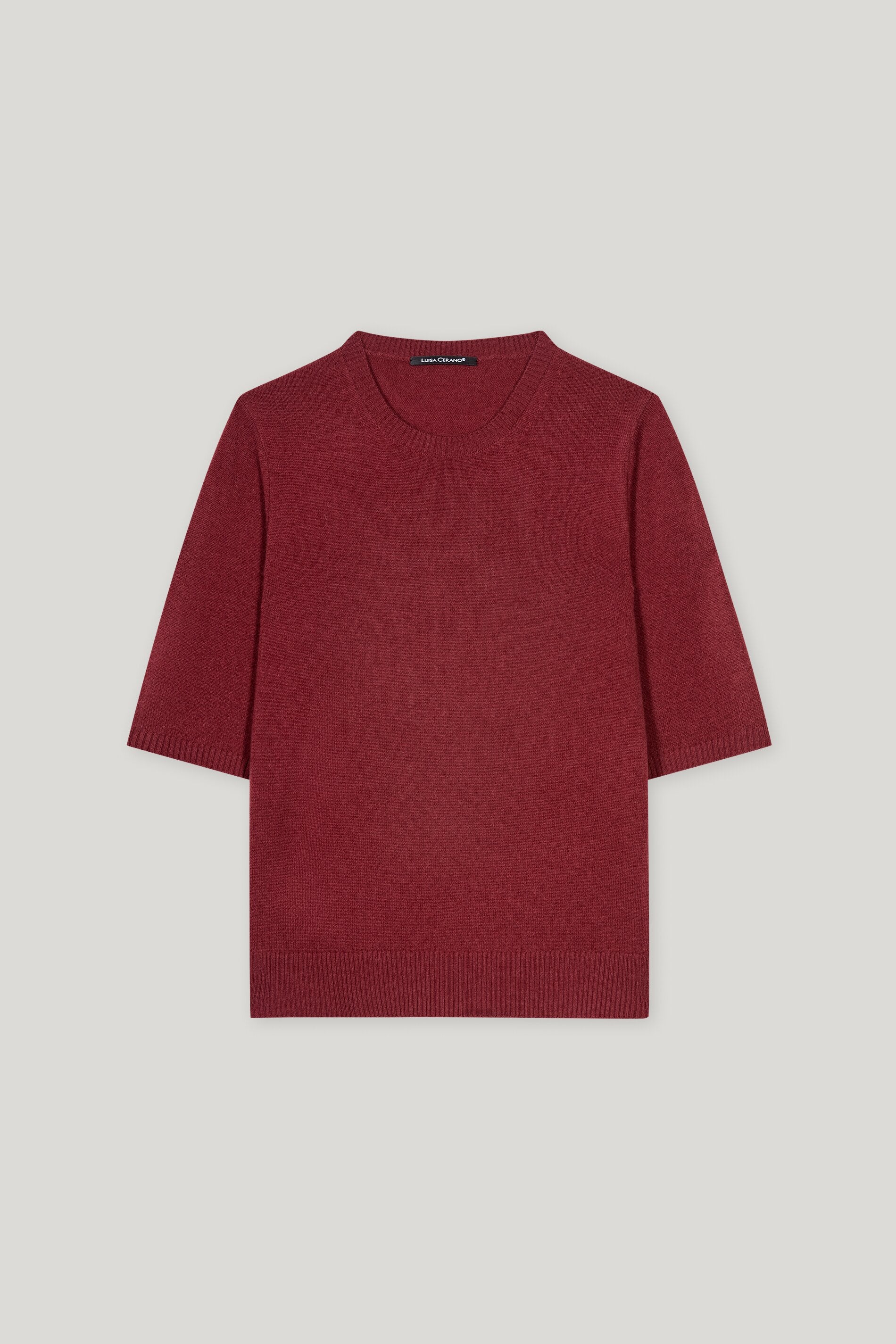 Kurzarm-Pulli aus Kaschmir-Mix