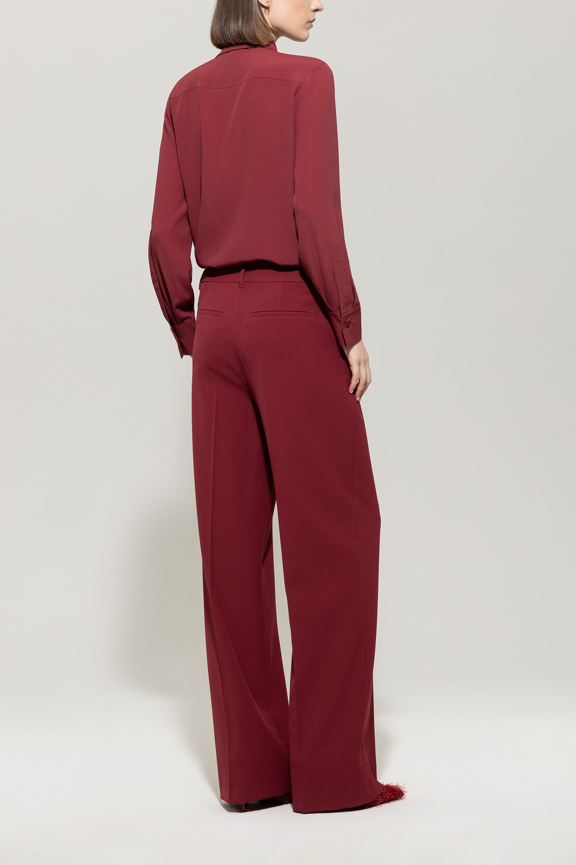 Rüschenbluse aus Seiden-Mix