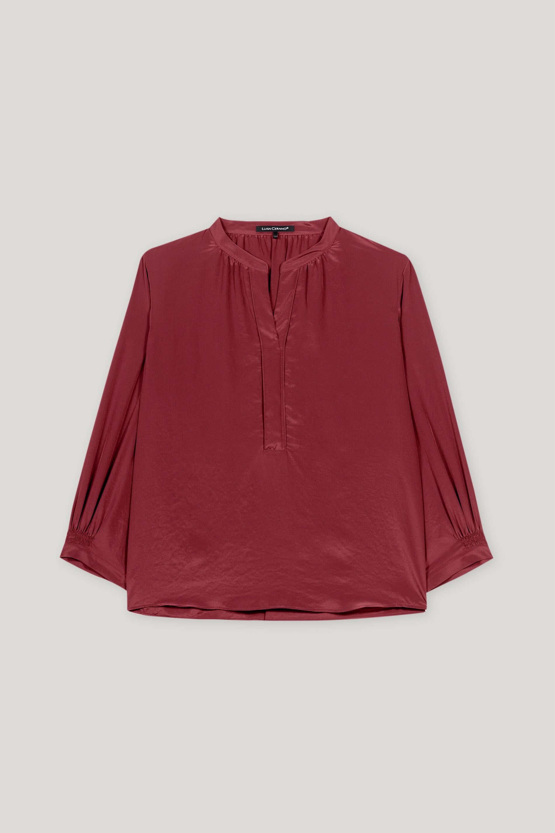 Bluse mit Smokdetail