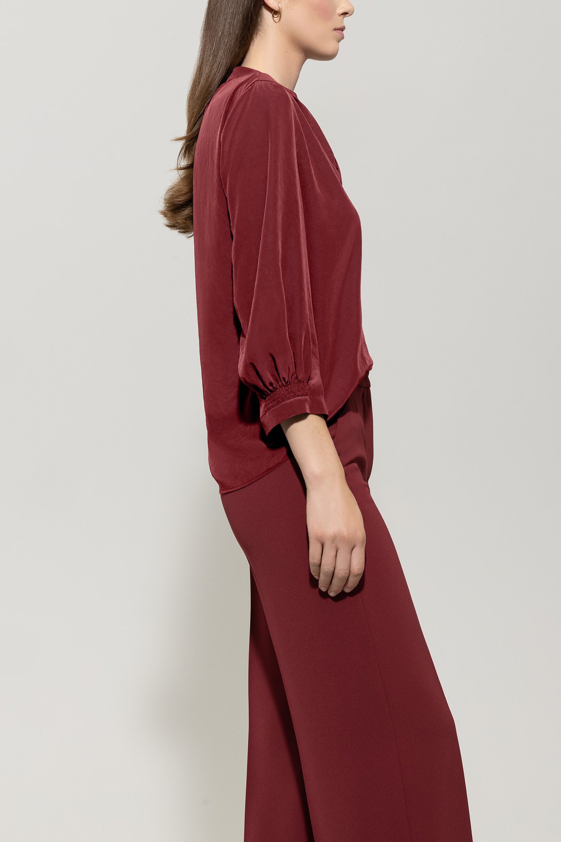 Bluse mit Smokdetail