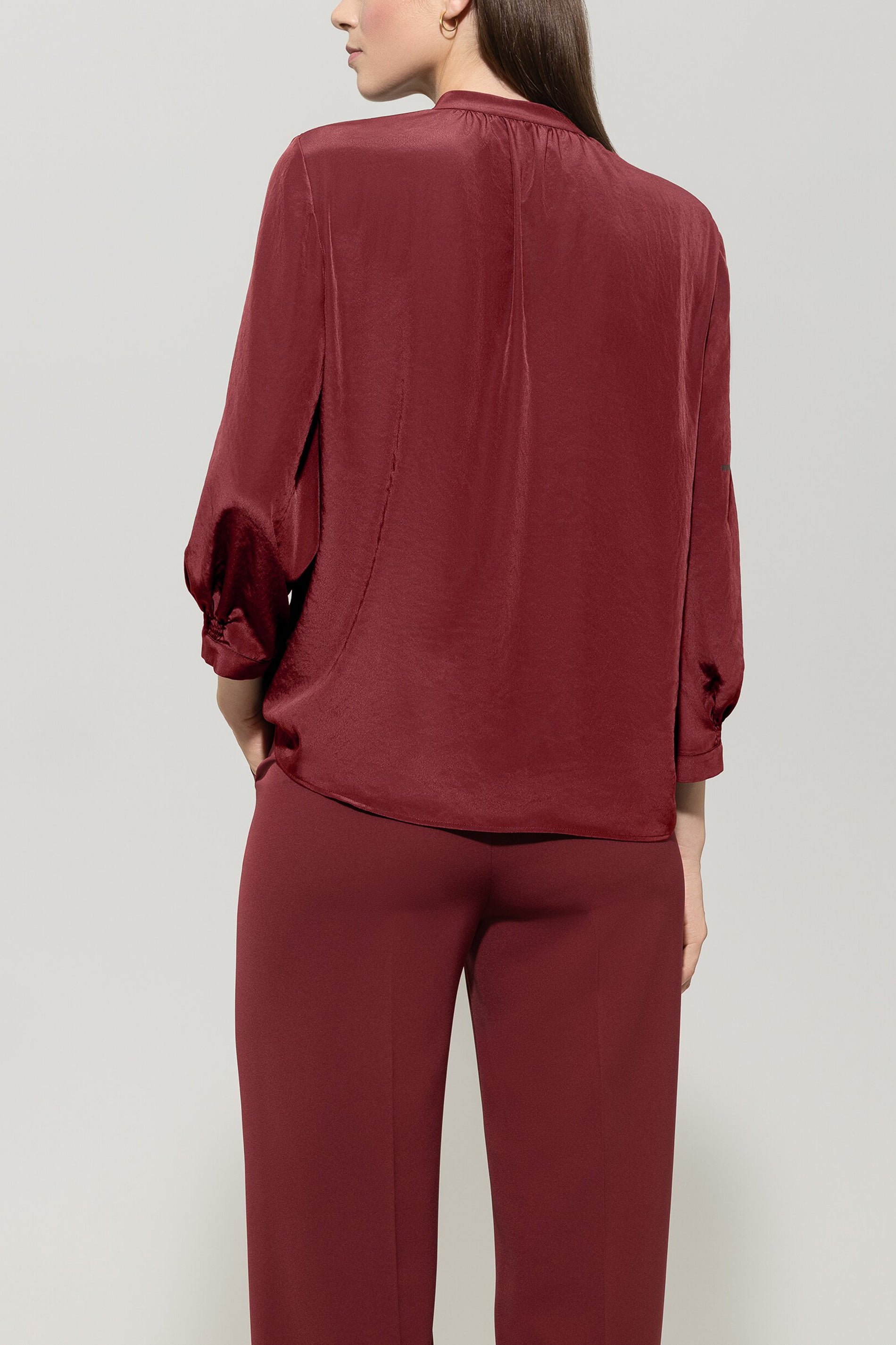 Bluse mit Smokdetail