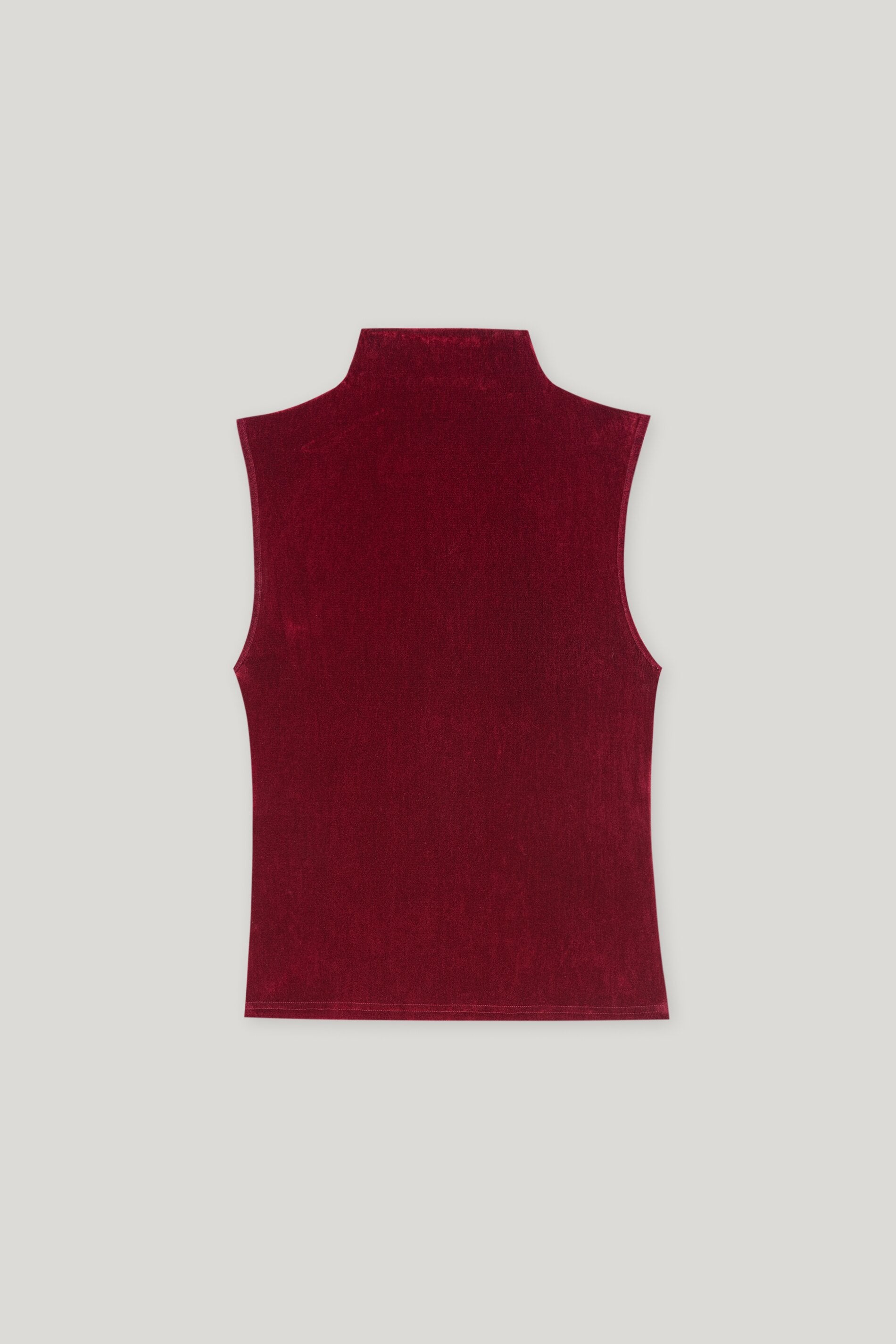 Turtleneck-Samt-Top