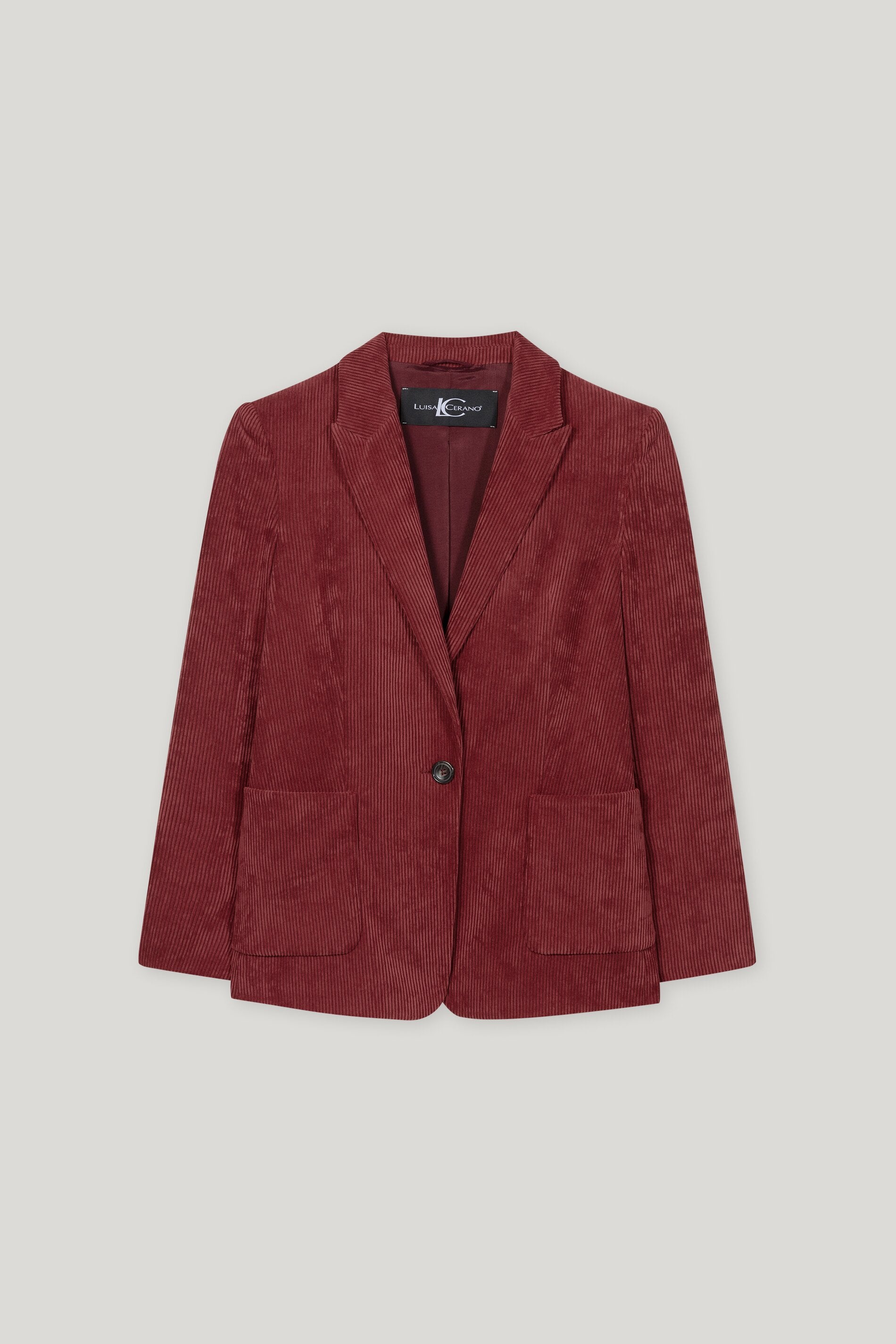 Cord-Ein-Knopf-Blazer