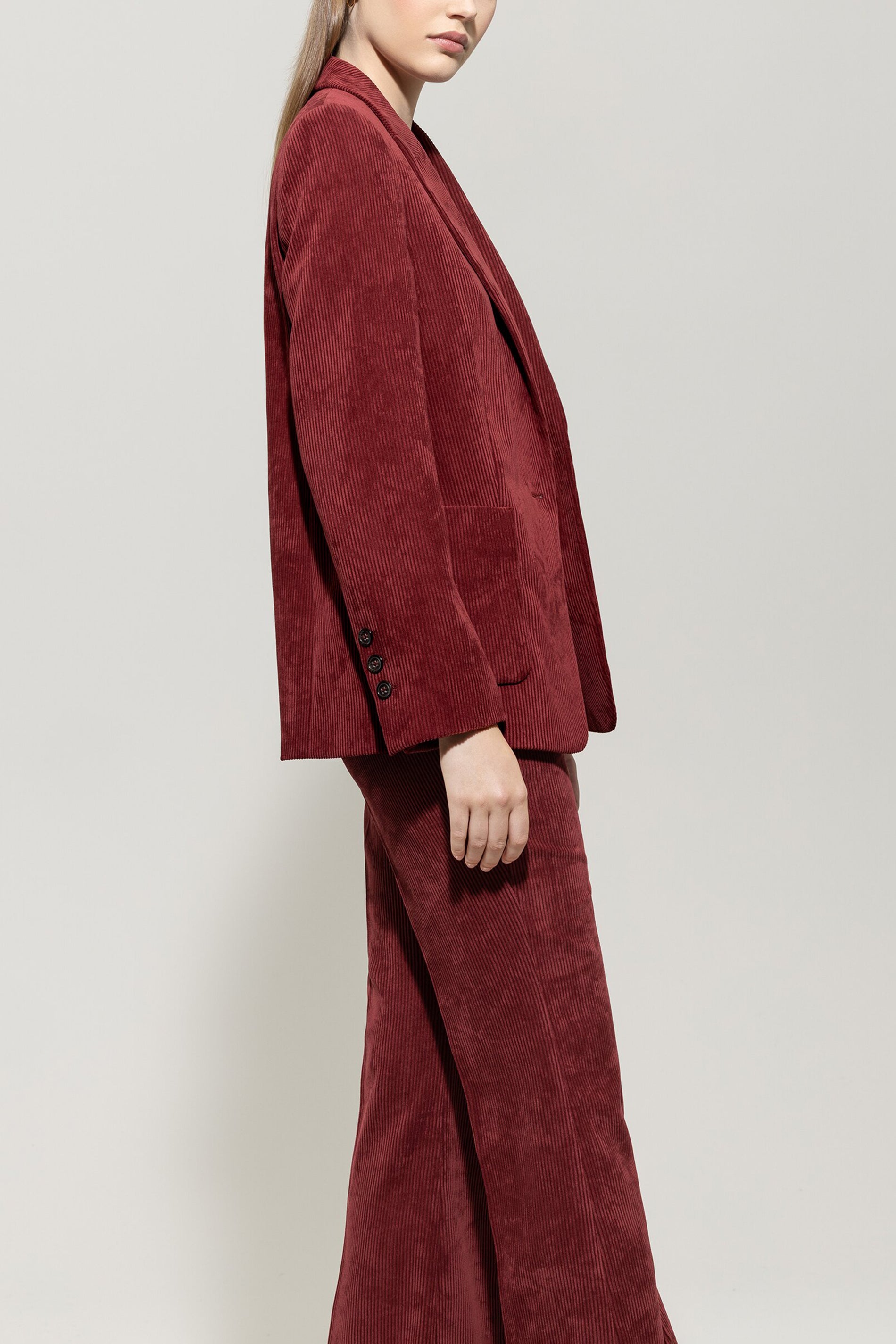 Cord-Ein-Knopf-Blazer