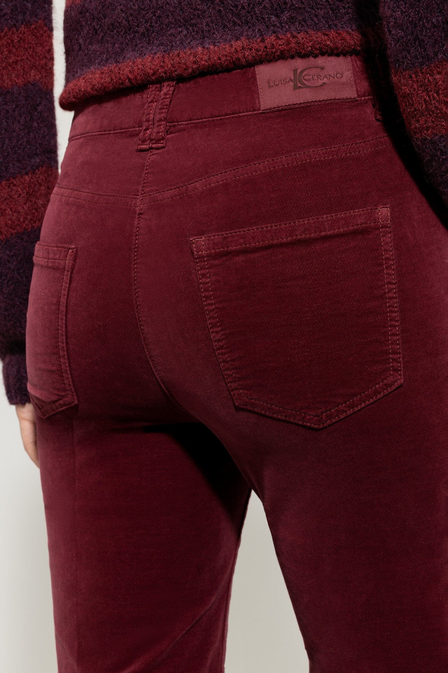 Bootcut-Samt-Pants