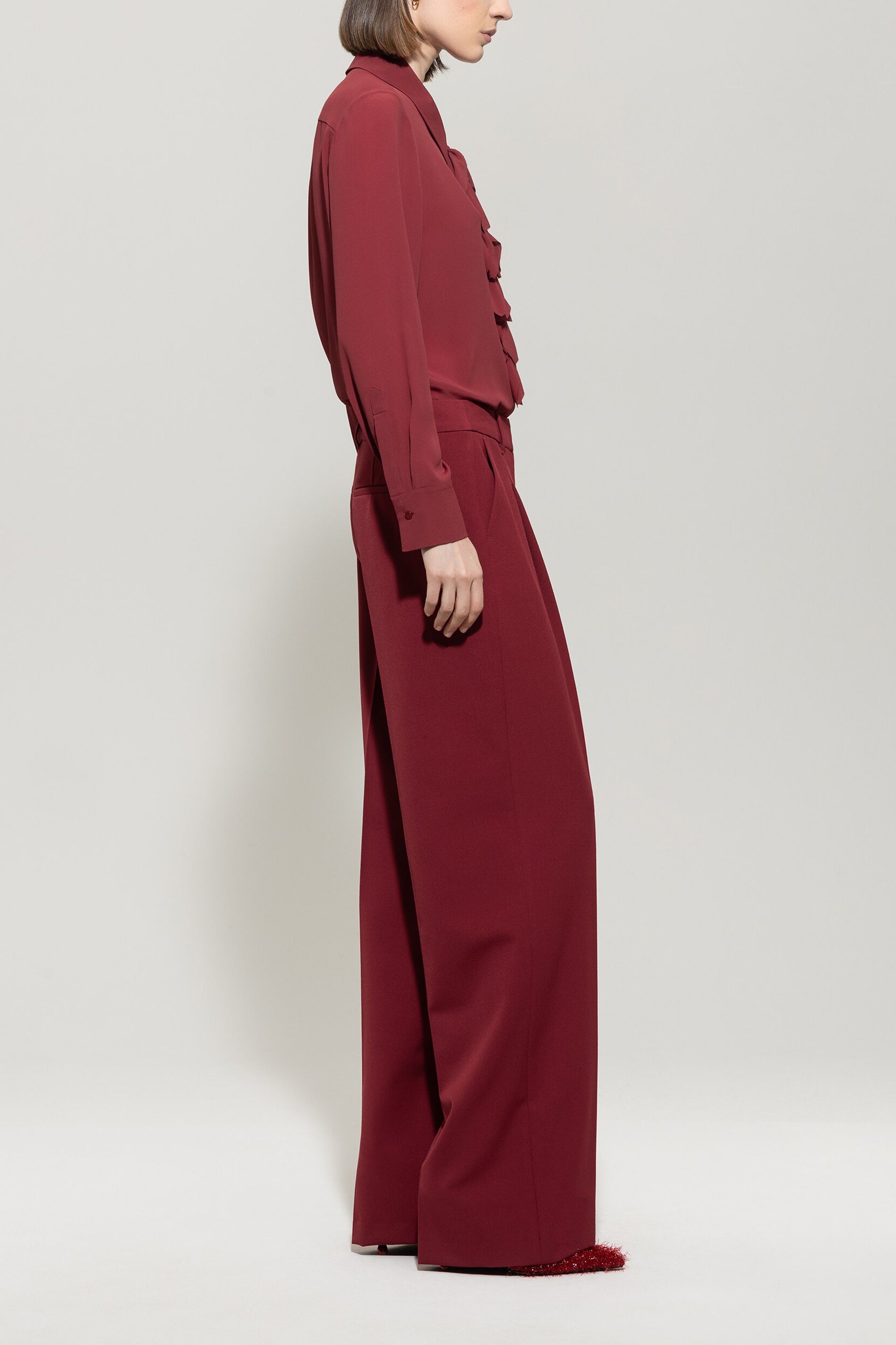 Wideleg-Pants mit Bundfalten