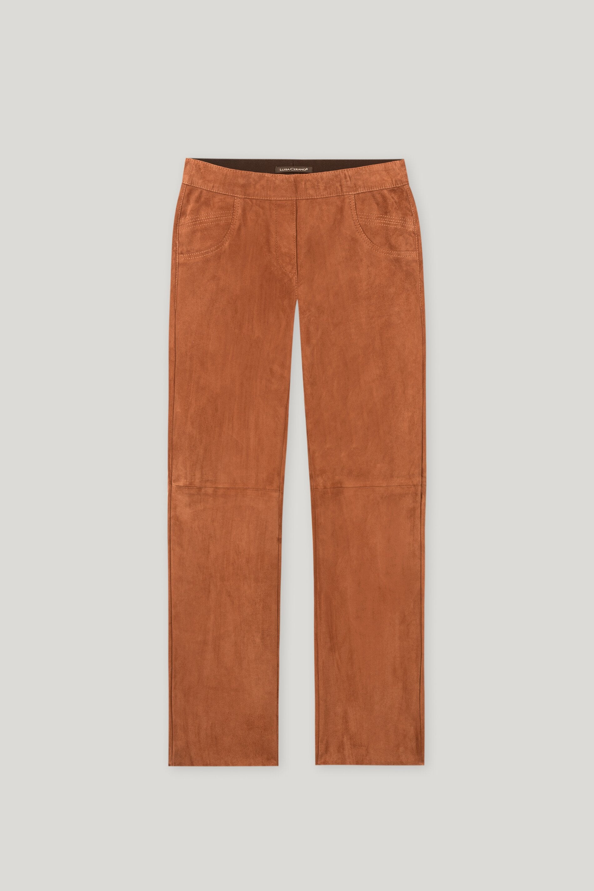 Veloursleder-Babyflare-Pants