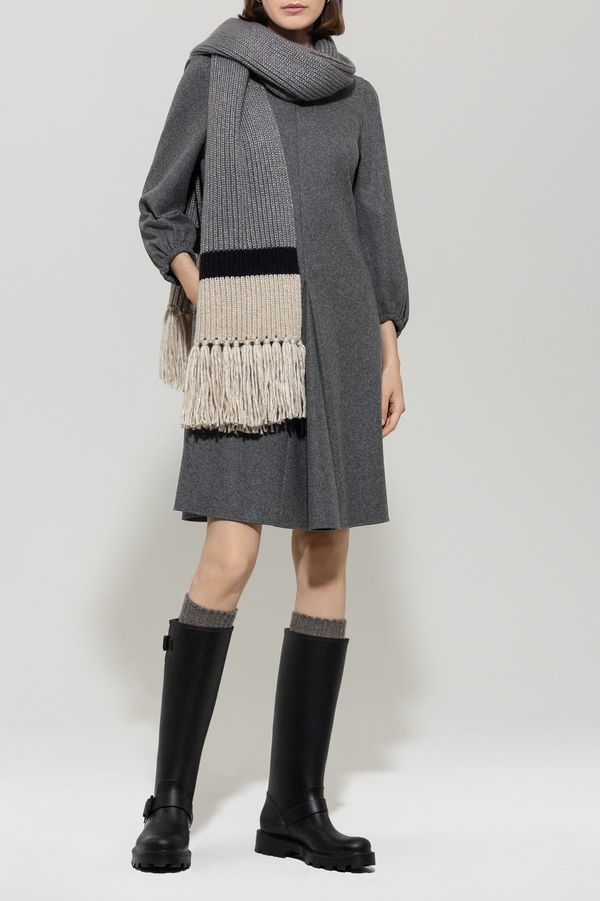 Schal mit Colour-Block