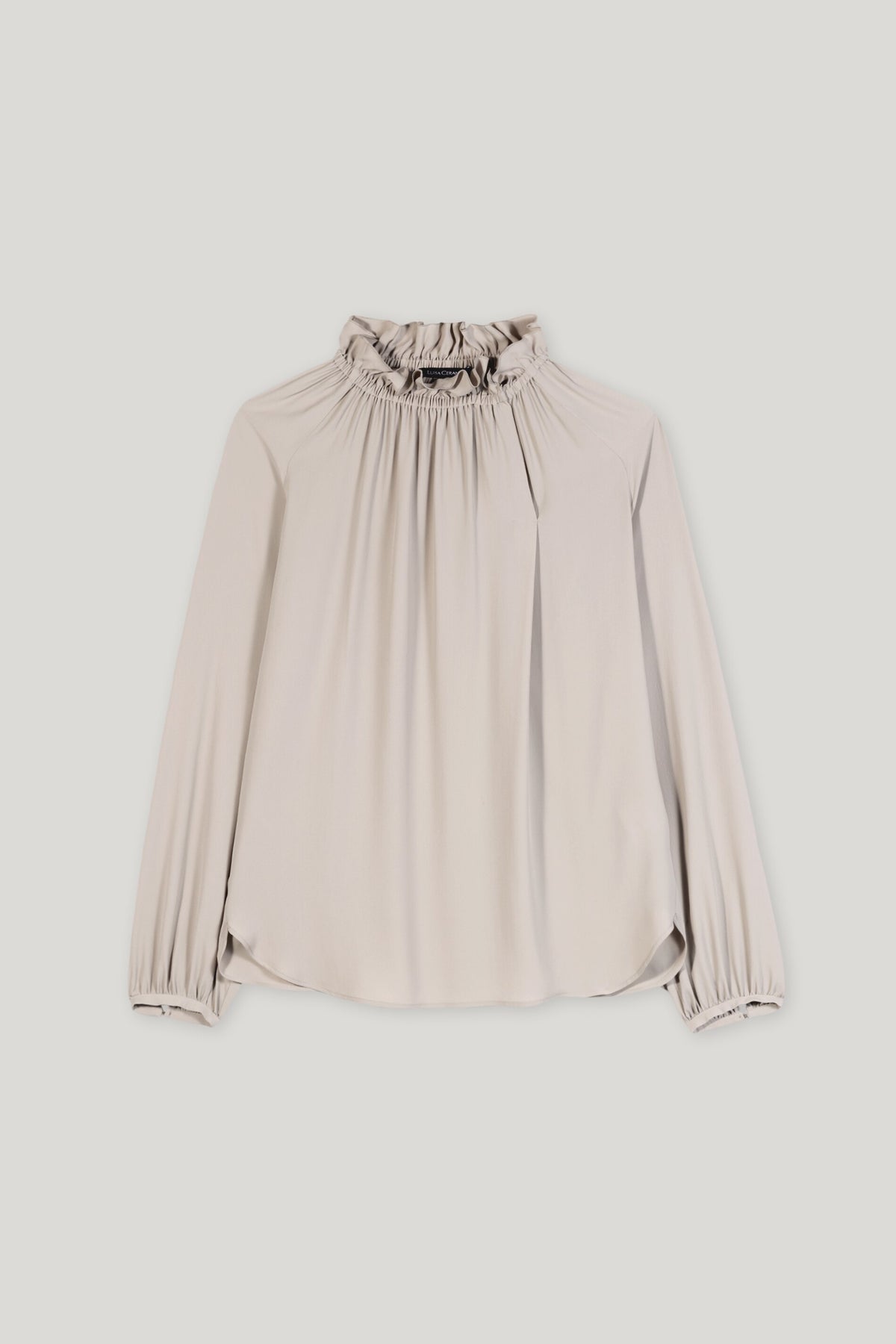 Rüschenbluse aus Seiden-Mix