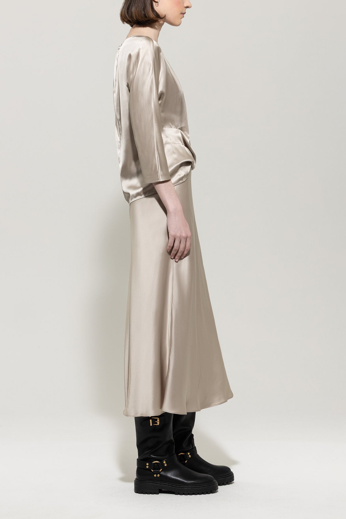 Seidenbluse mit Kimonoarm