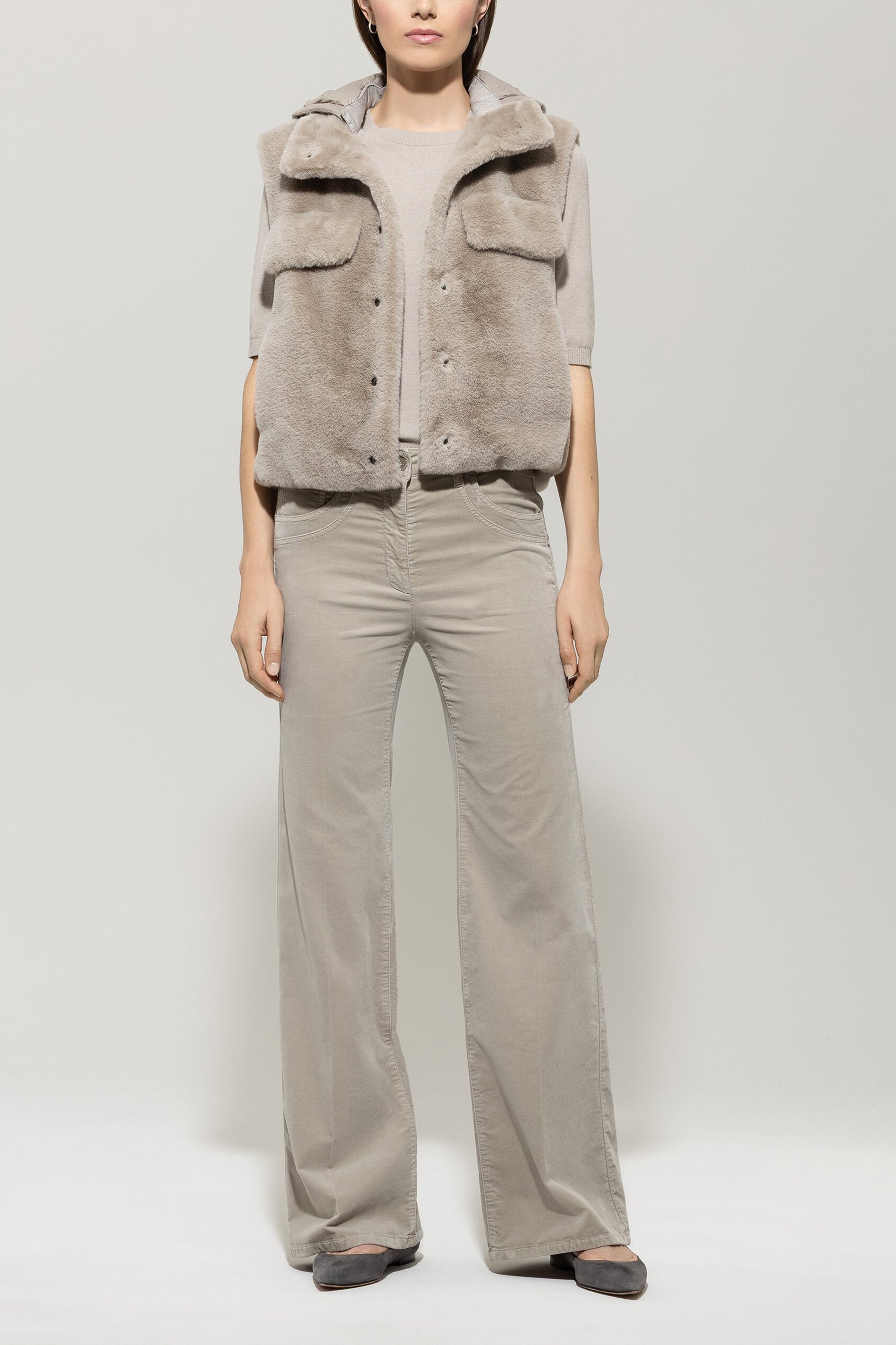 Bootcut-Samt-Pants