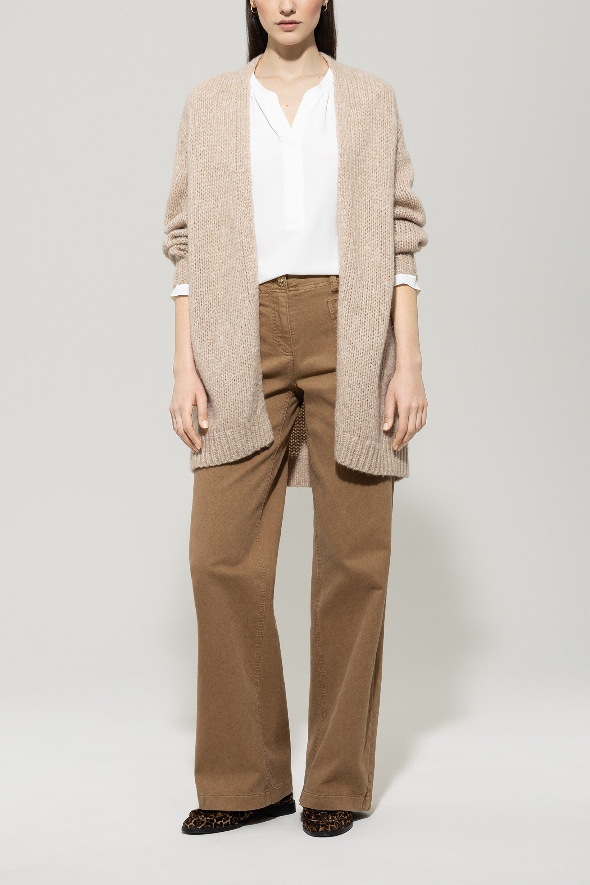 Long-Cardigan mit Open-Front