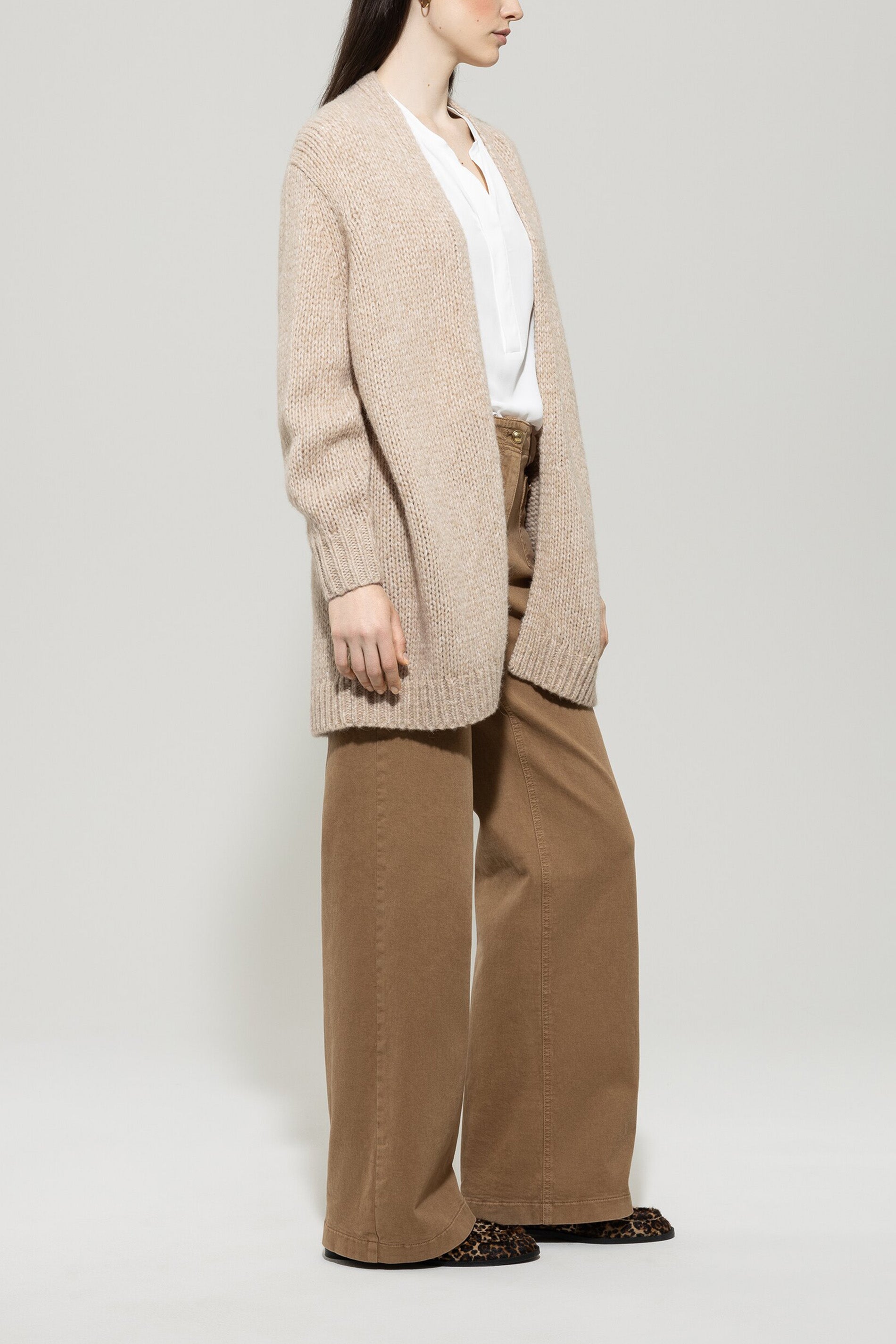 Long-Cardigan mit Open-Front