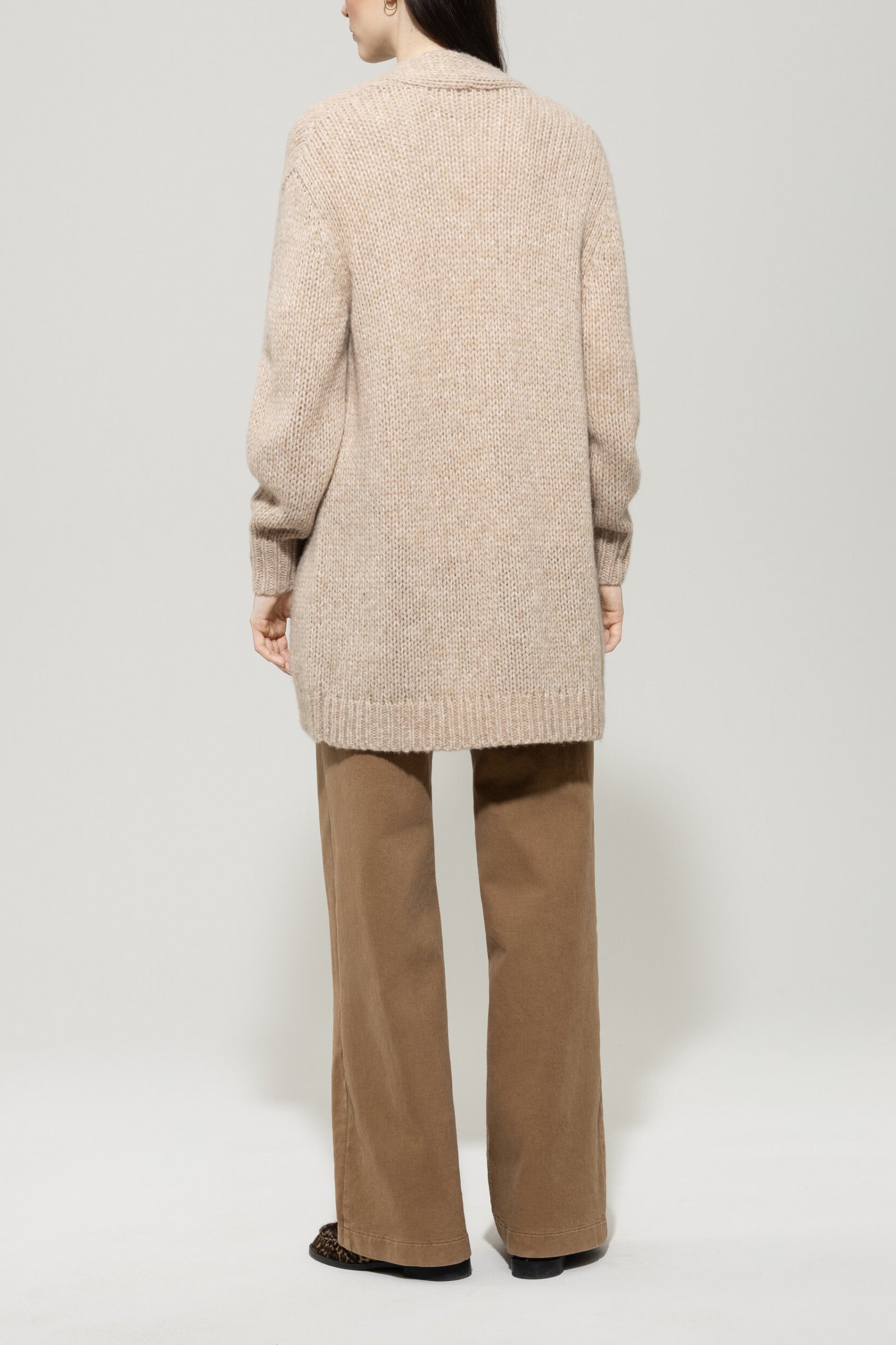 Long-Cardigan mit Open-Front