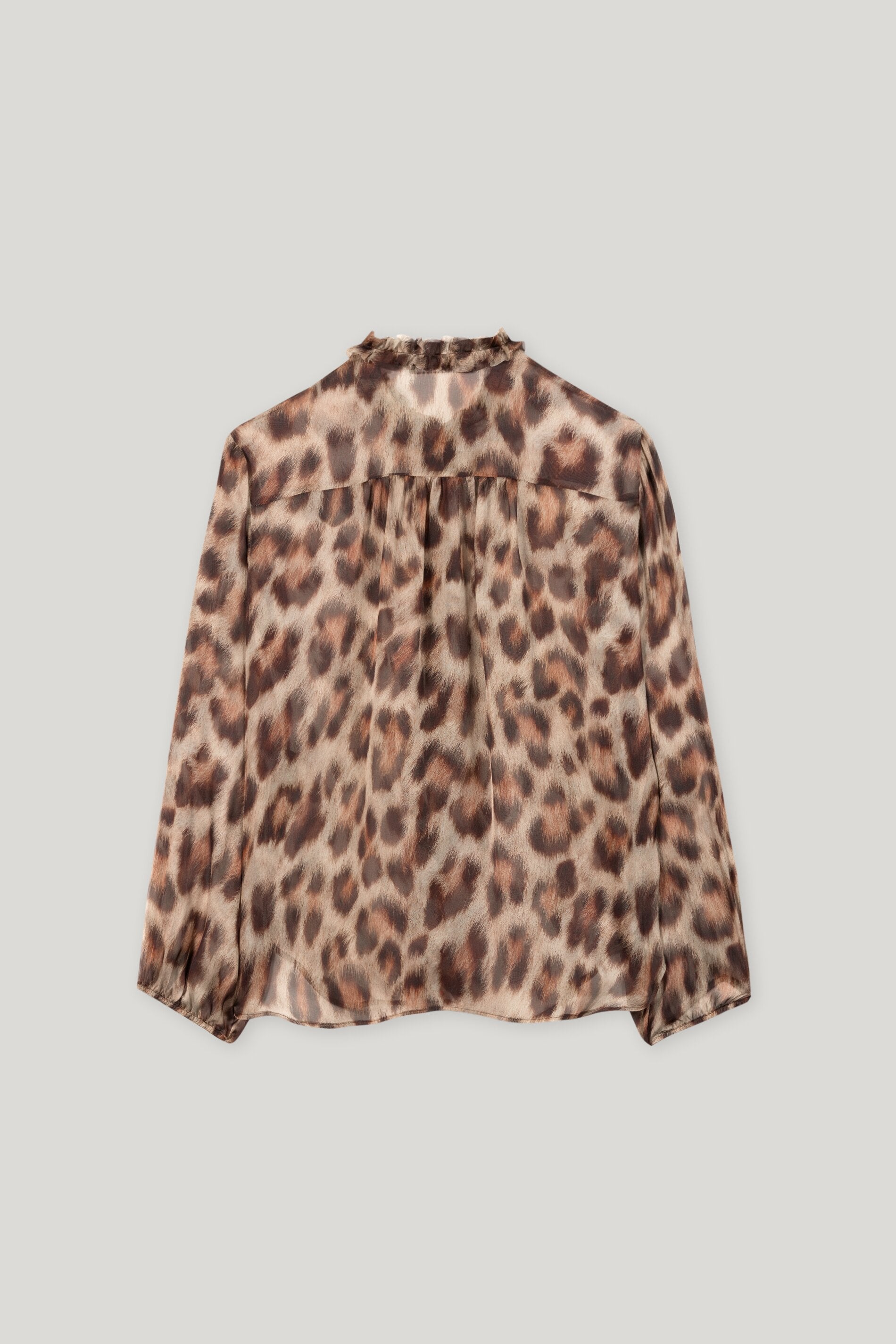 Seidenbluse mit Animal-Print