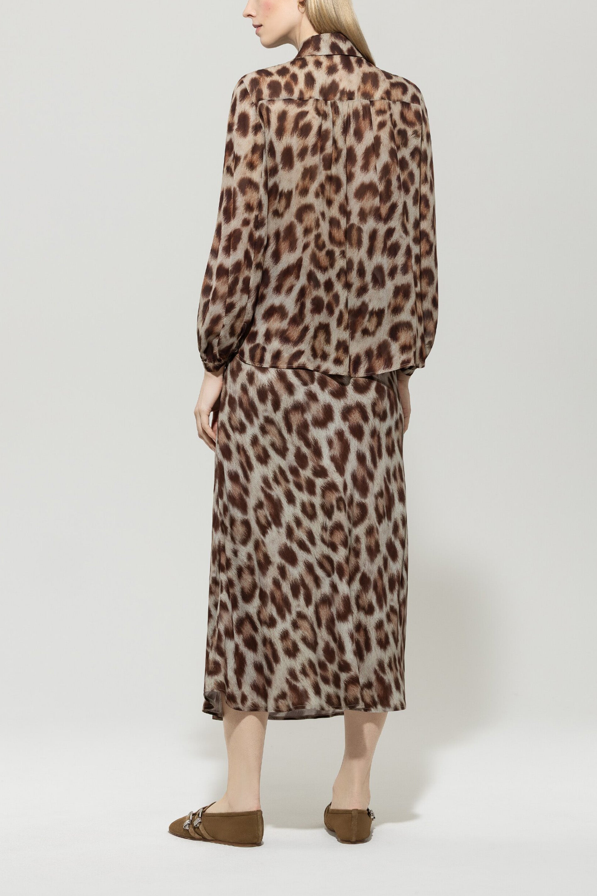 Hemdbluse mit Animal-Print
