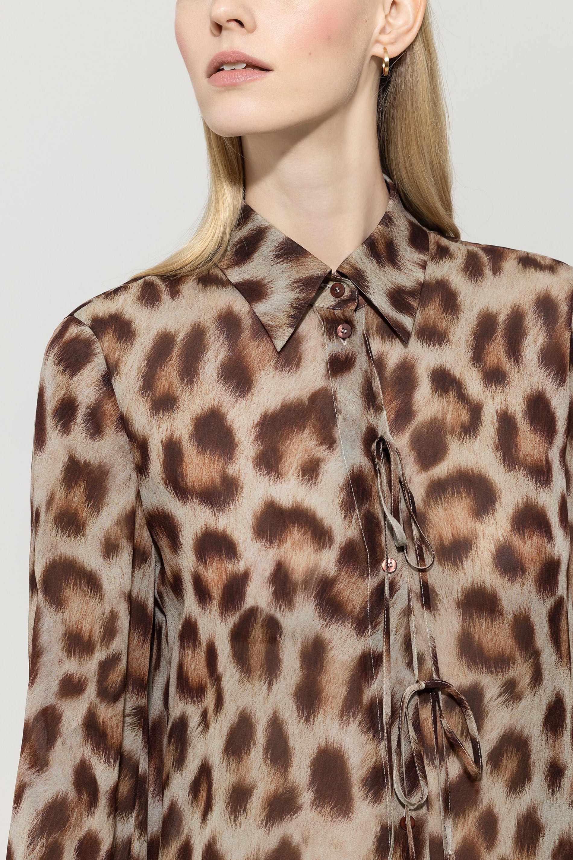 Hemdbluse mit Animal-Print