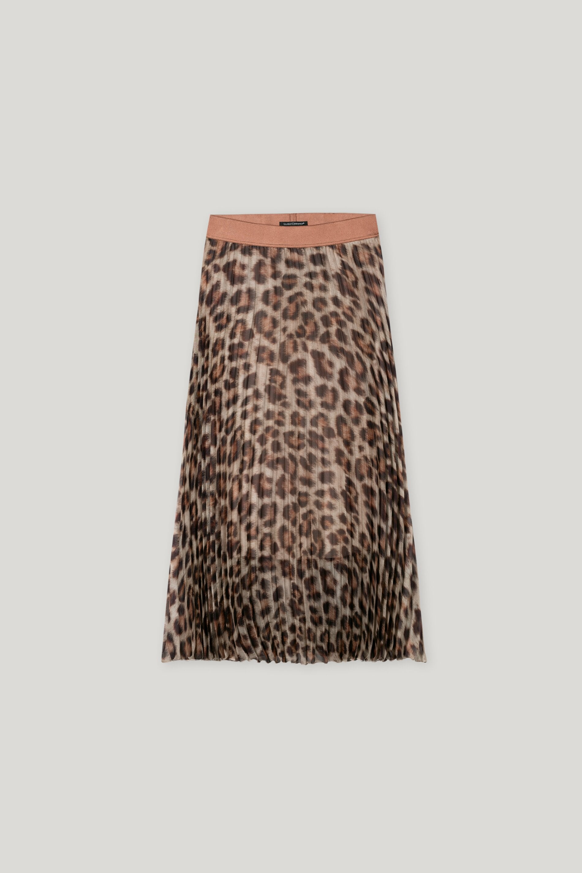 Plissee-Rock mit Animal-Print