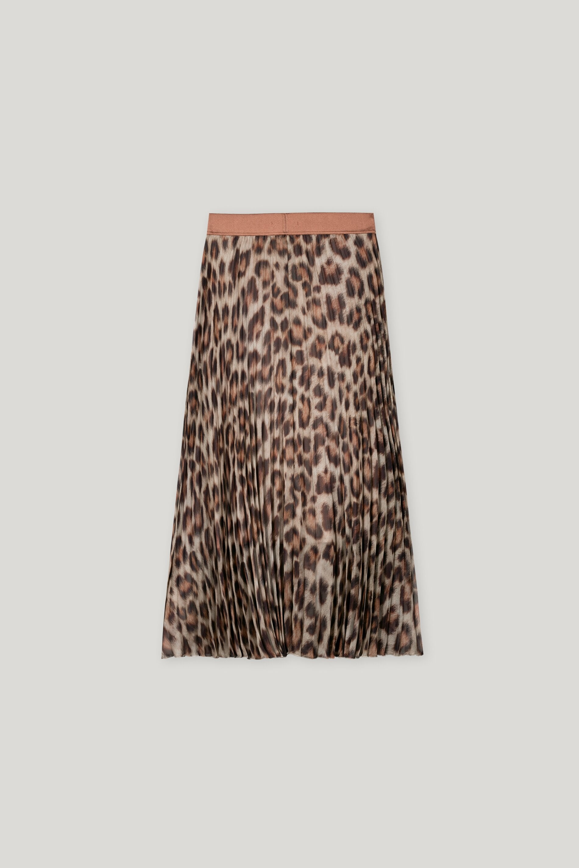 Plissee-Rock mit Animal-Print