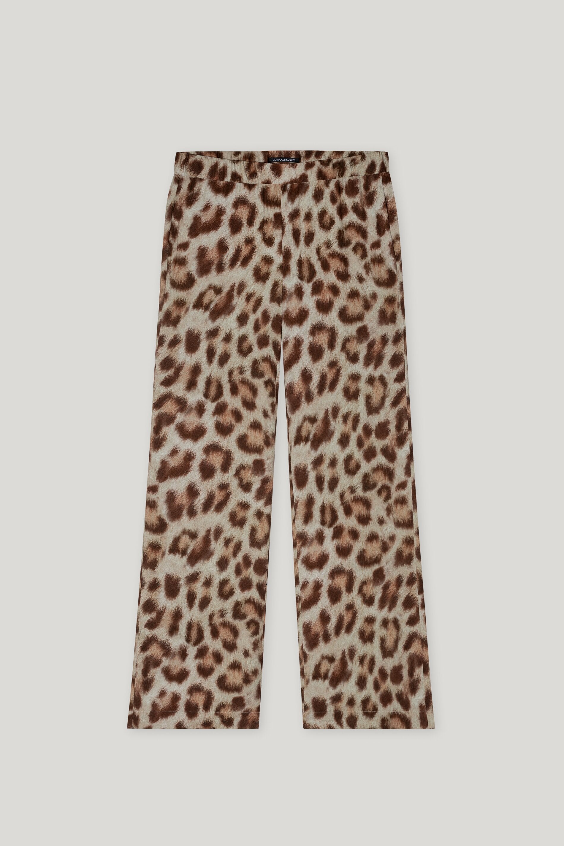 Flared-Pants mit Animal-Print