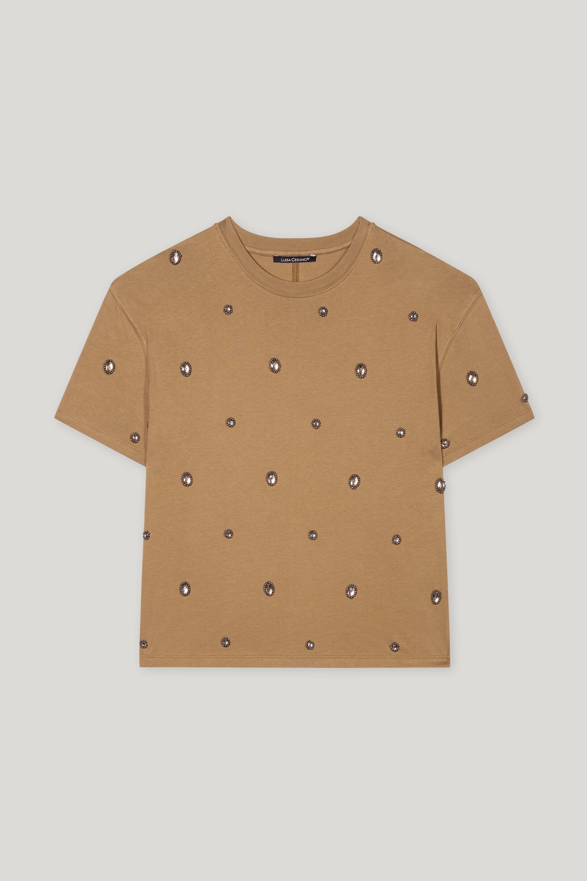 T-Shirt mit Perlendetails