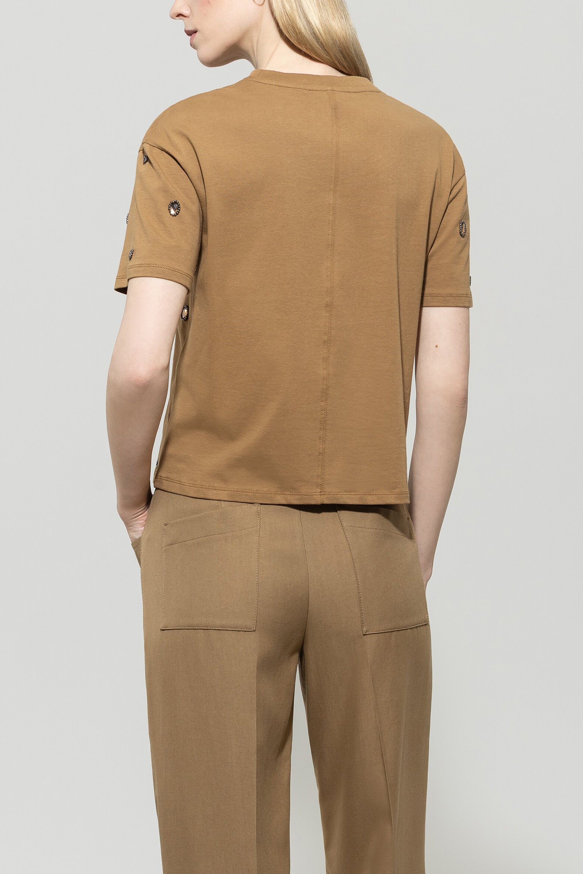 T-Shirt mit Perlendetails