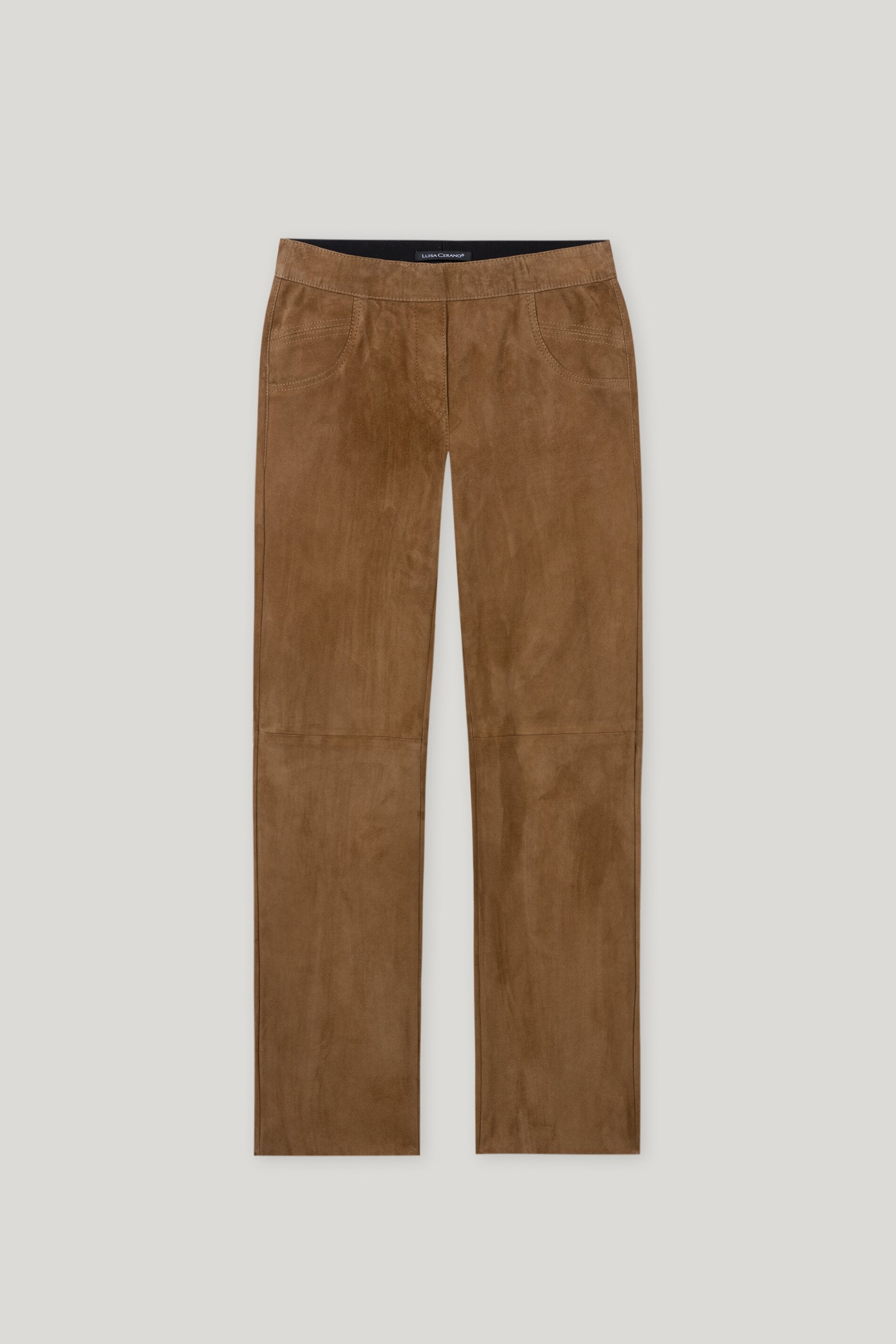 Veloursleder-Babyflare-Pants