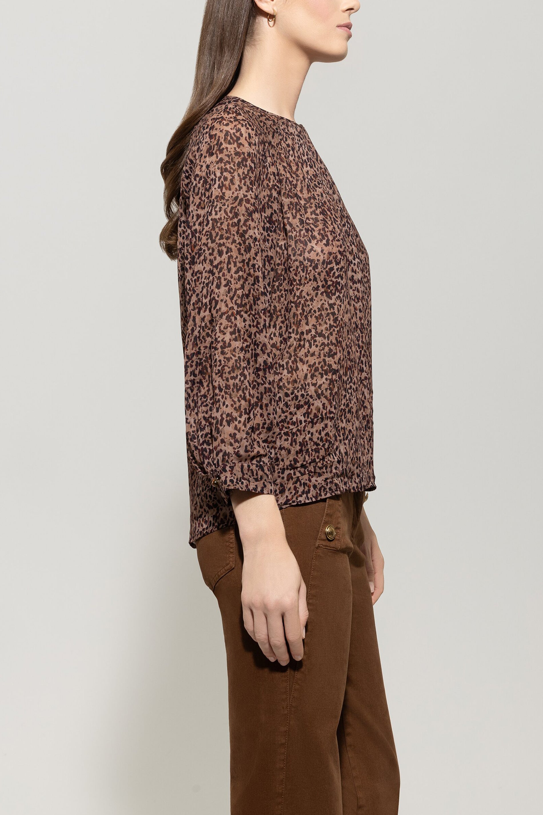 Bluse mit Animal-Print