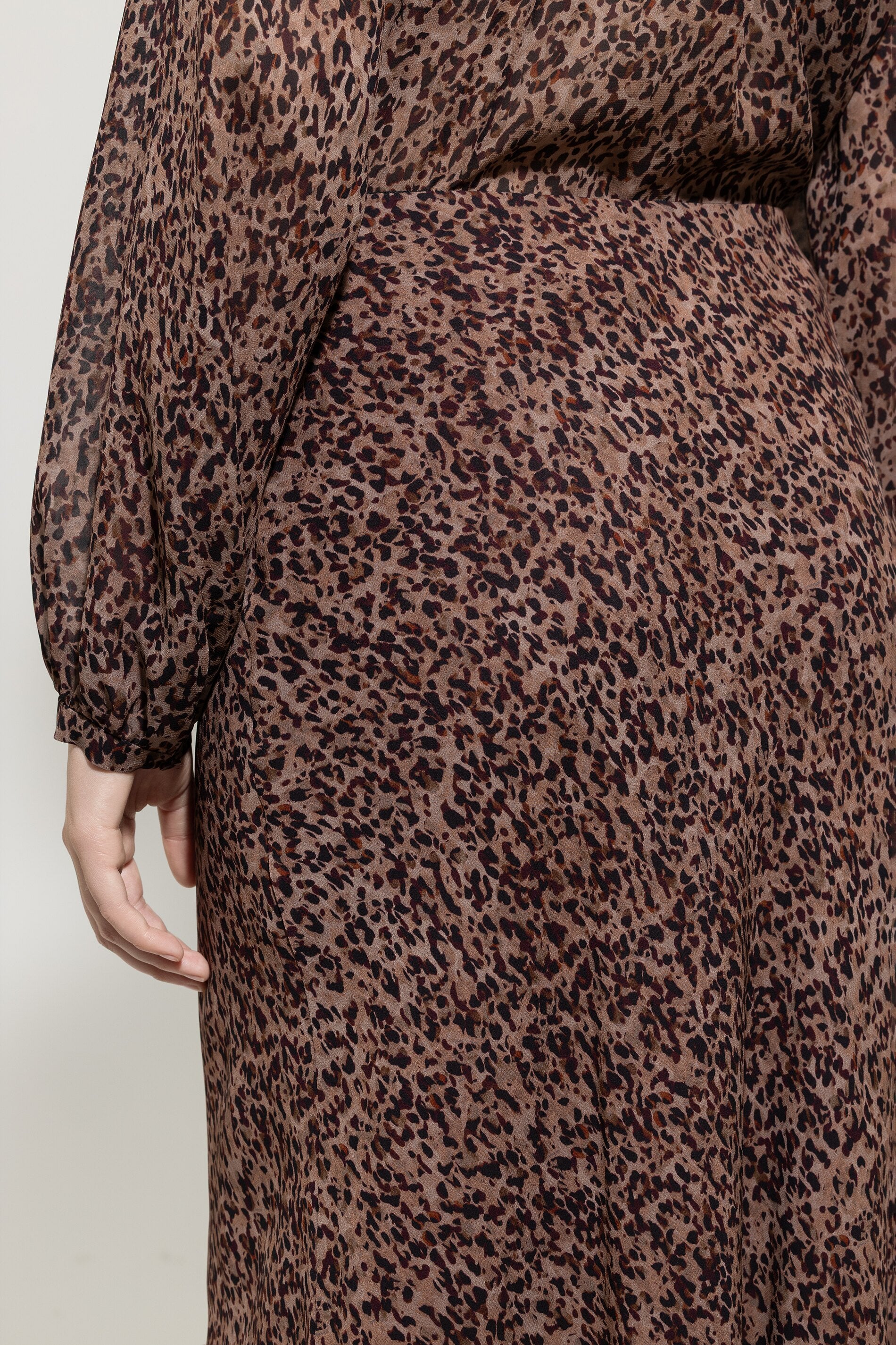 Midirock mit Baby-Animal-Print