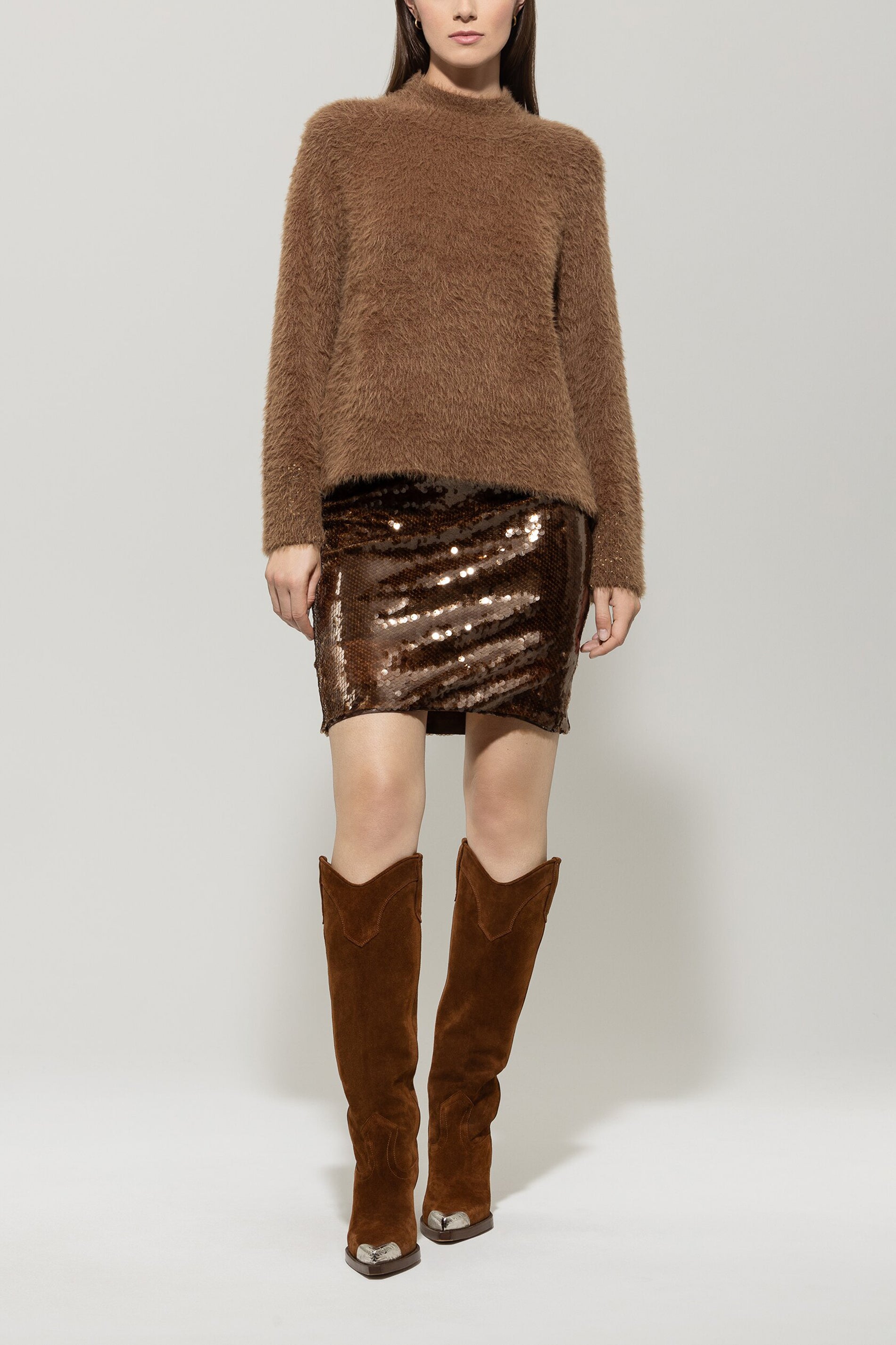 Pullover in Fell-Optik