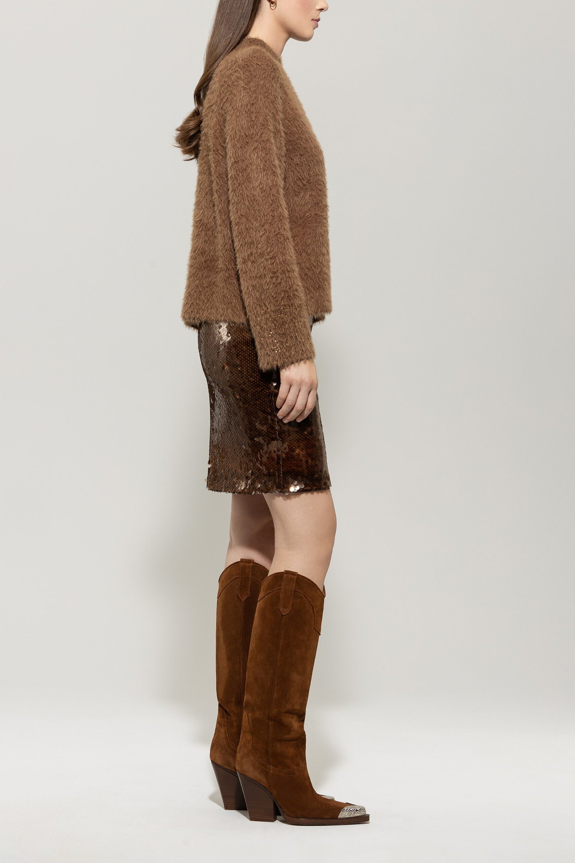Pullover in Fell-Optik