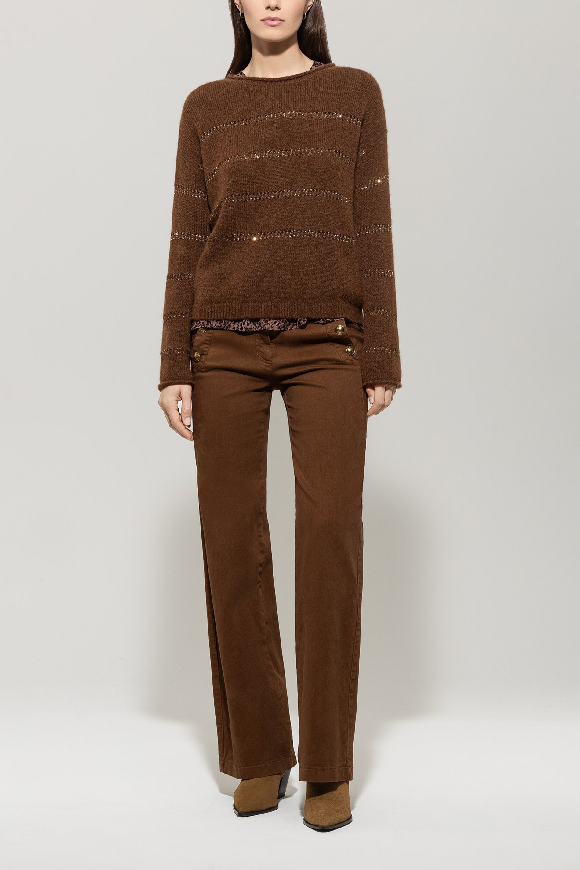Flared-Twill-Denim
