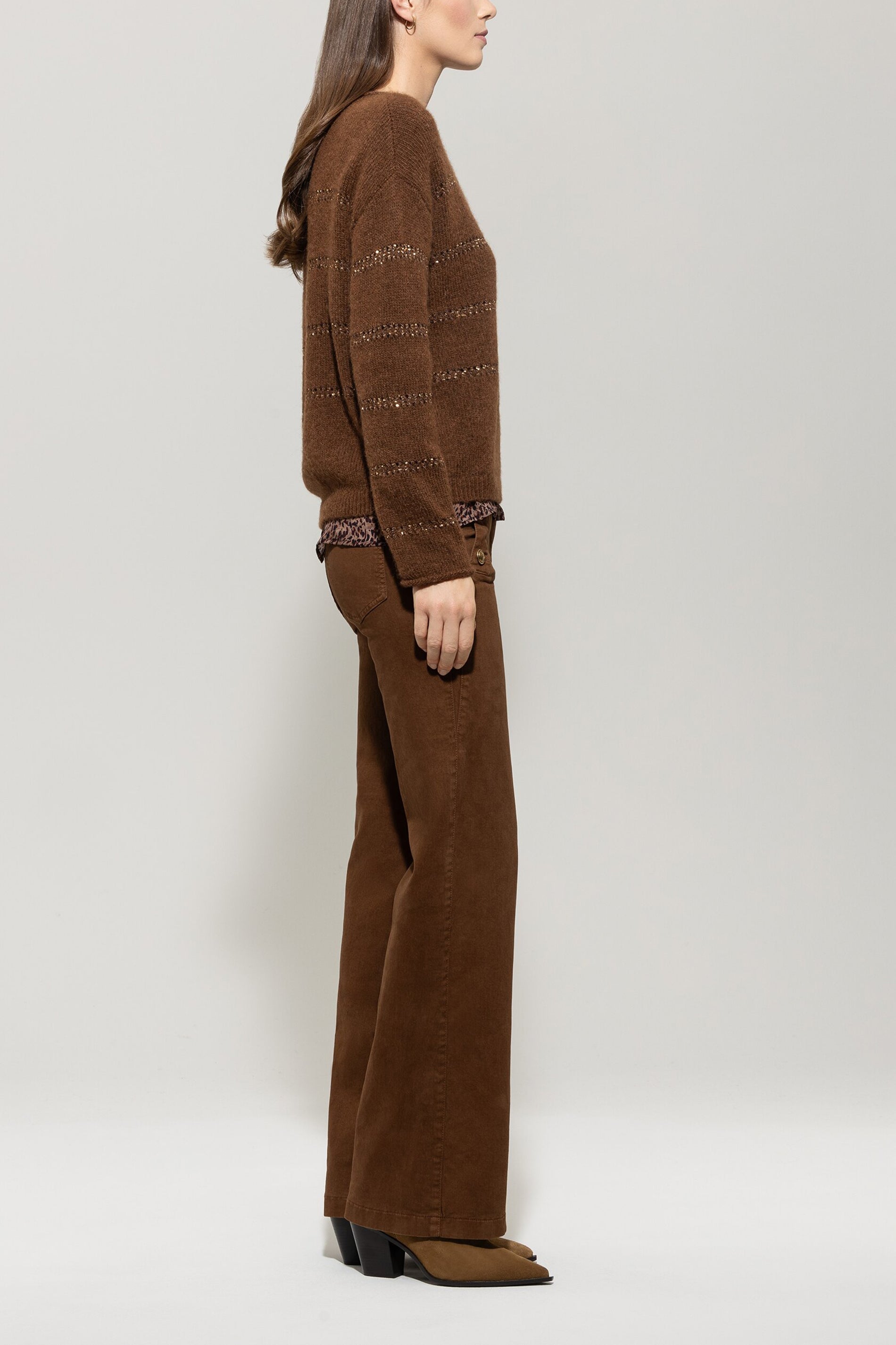 Flared-Twill-Denim