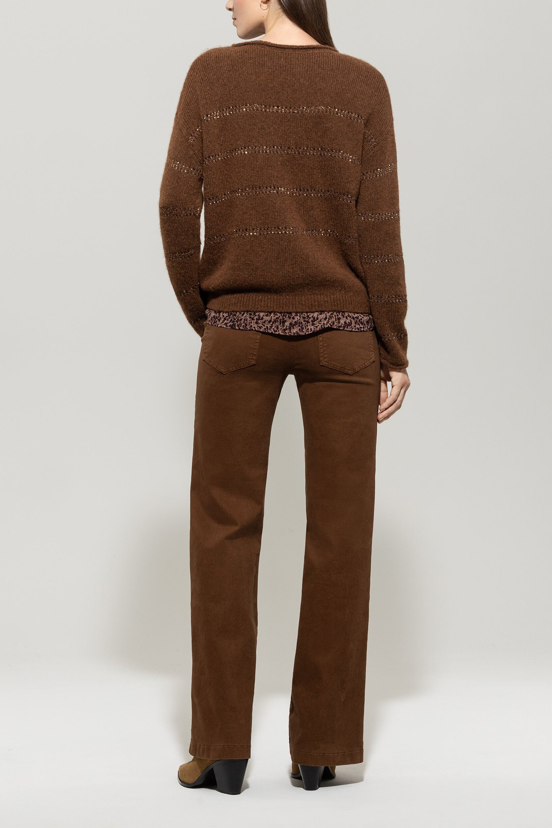 Flared-Twill-Denim