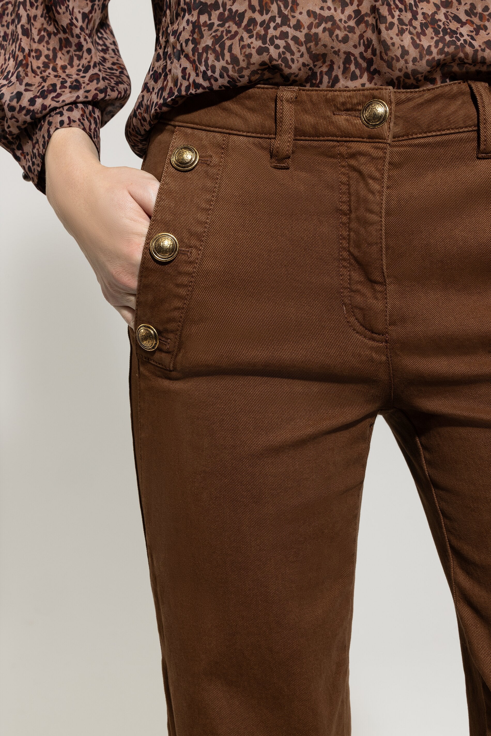 Flared-Twill-Denim
