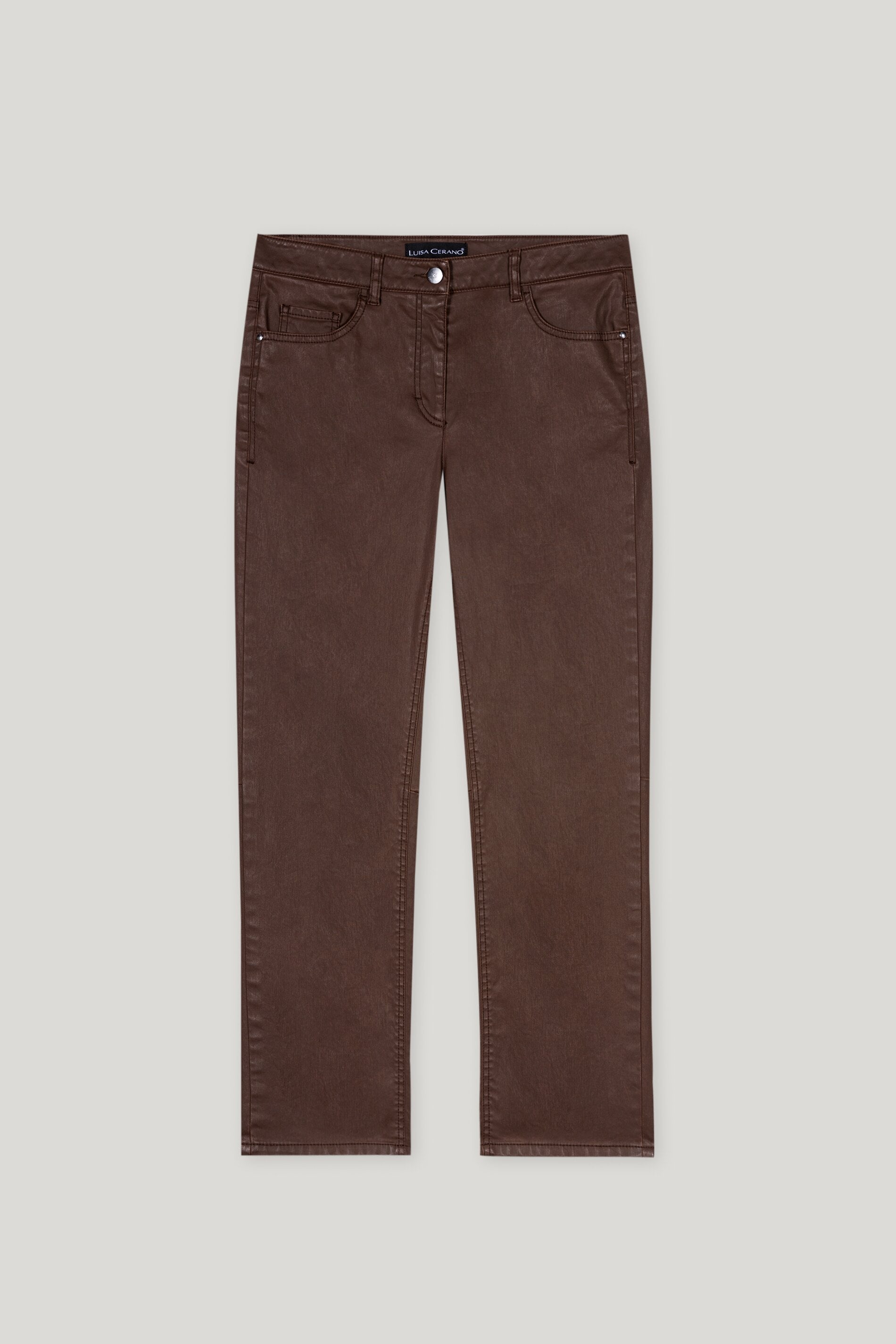 Tapered-Pants in Leder-Optik