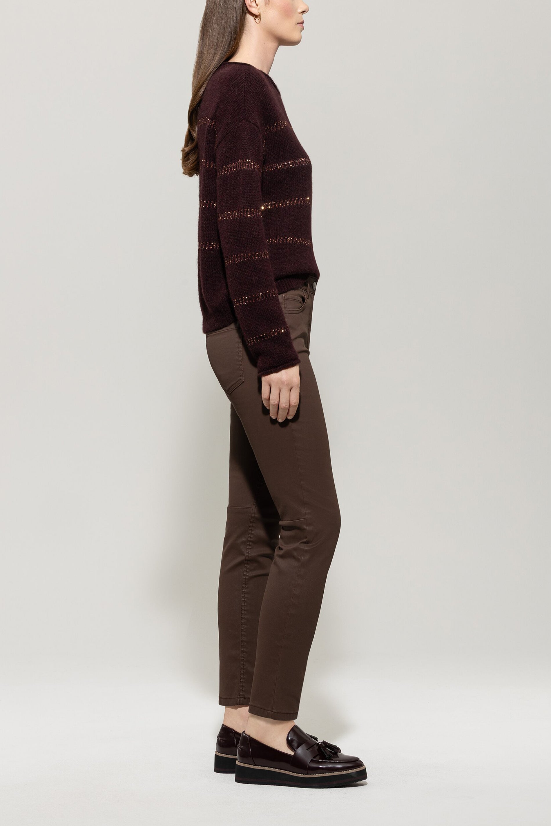 Tapered-Pants in Leder-Optik